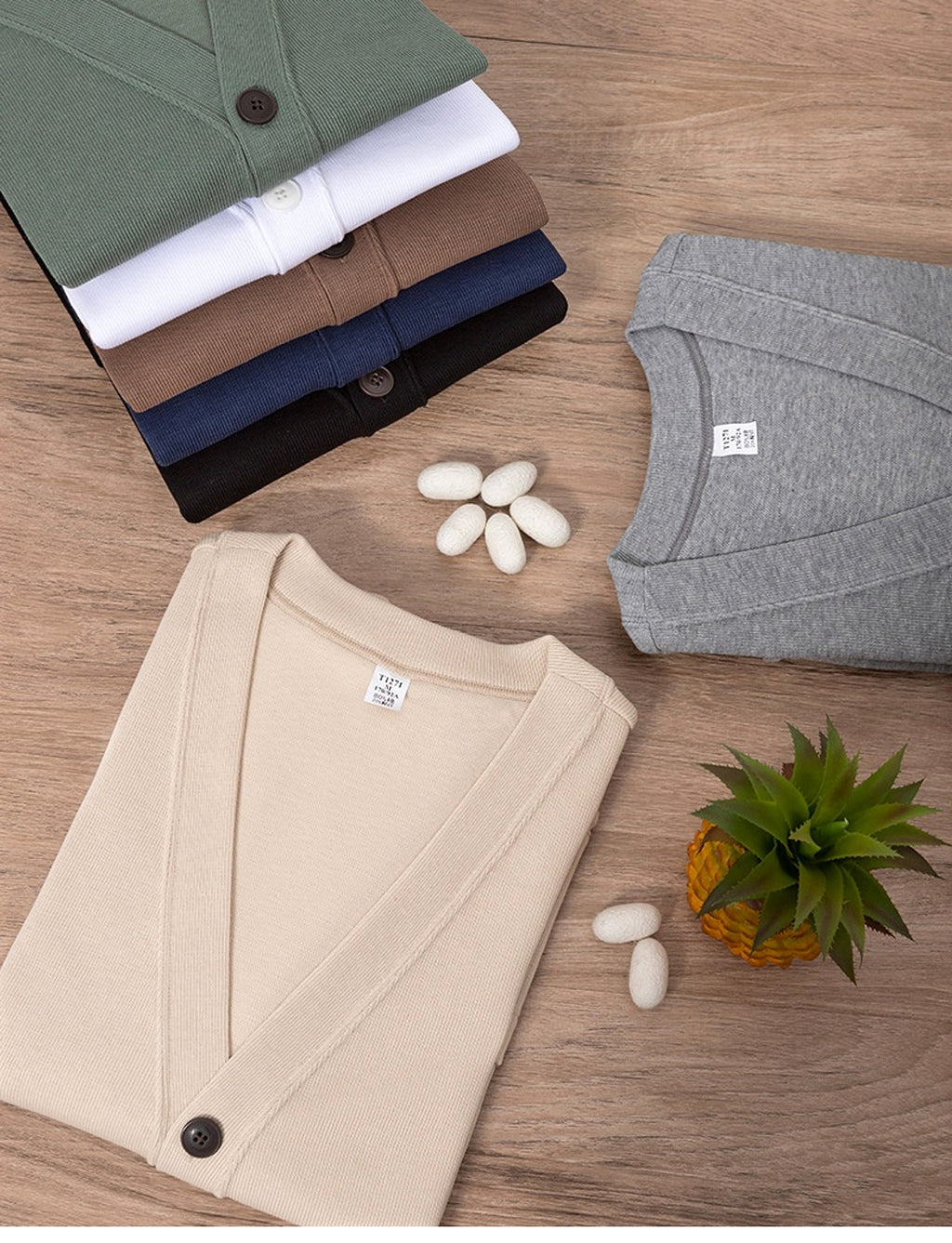 Cotton V-neck Sweatshirt Women's Cardigan Jacket - enhanced image 5
