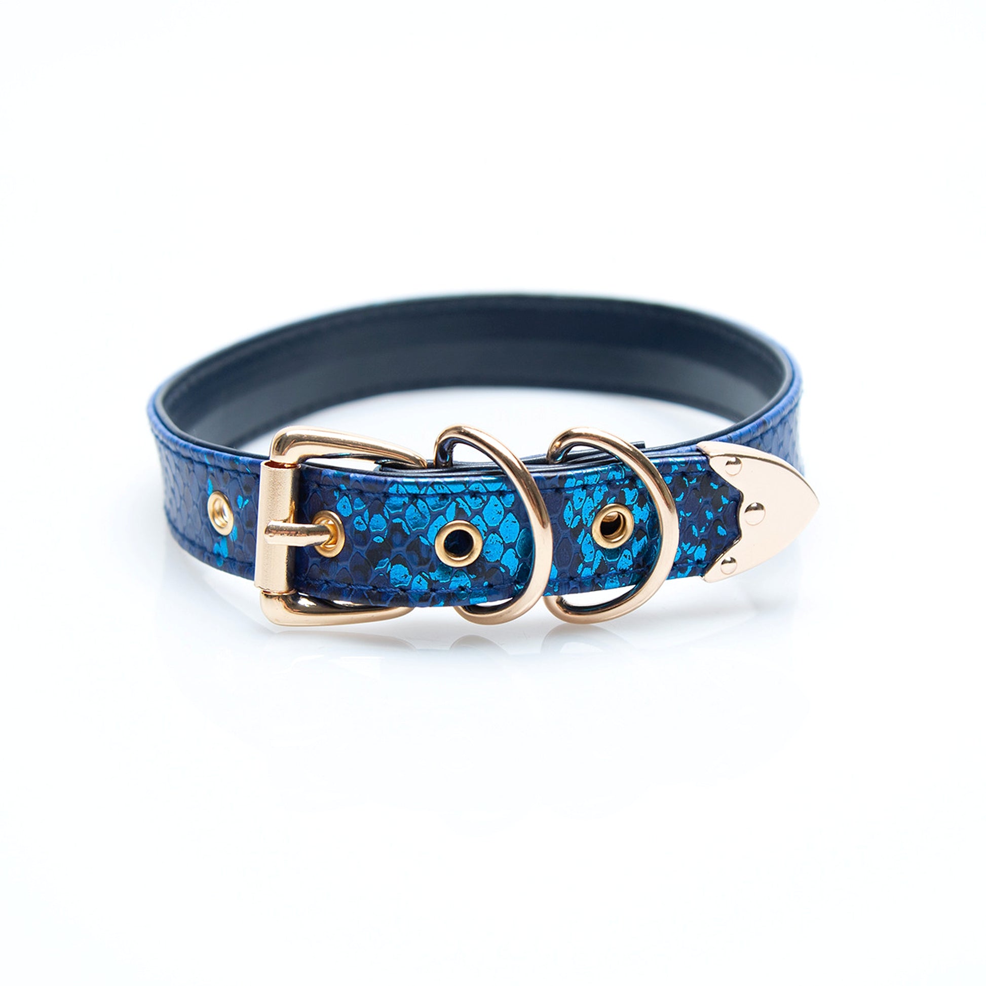 Creative And Minimalist Letter Snake Patterned Leather Collar - enhanced image 5