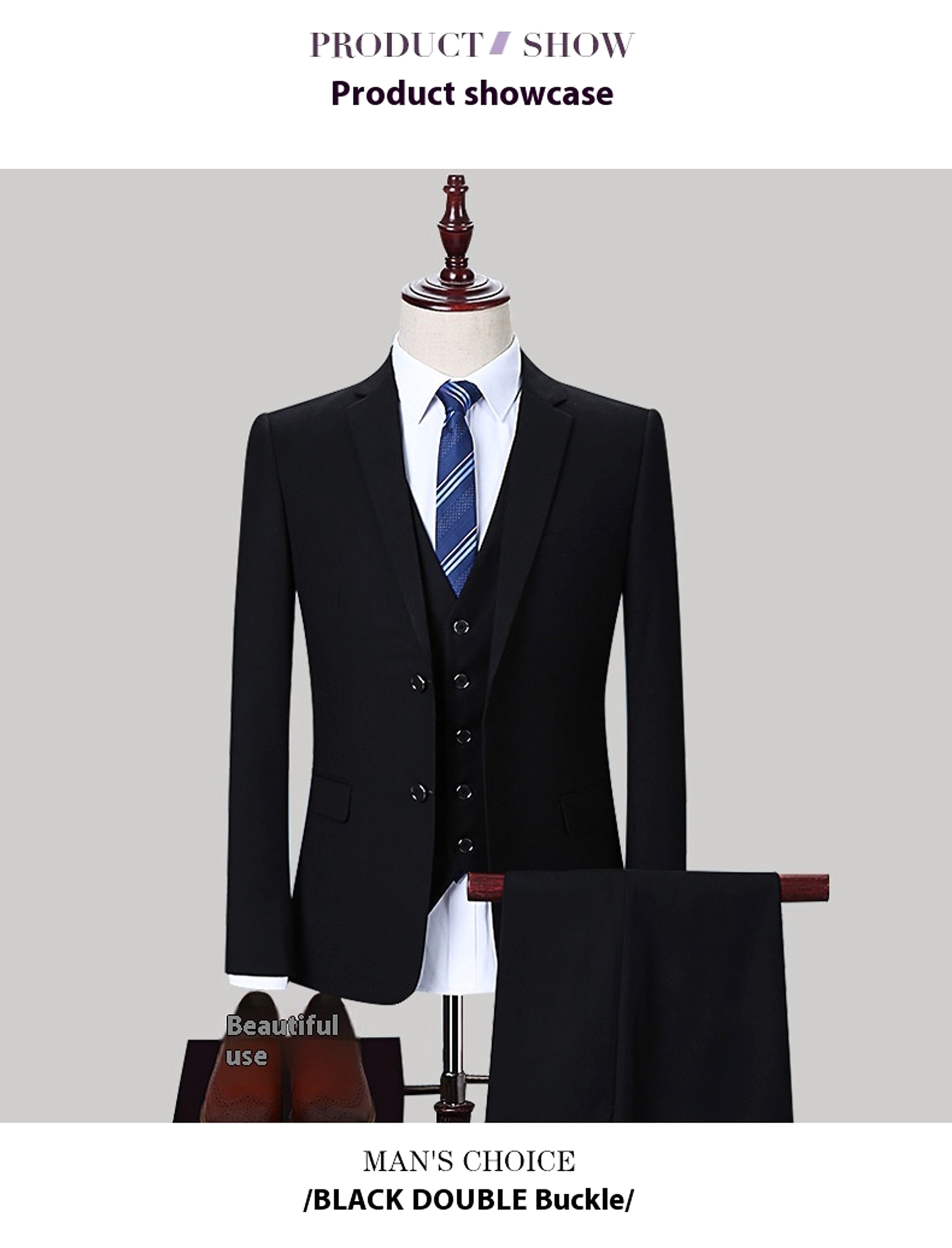 Veridien™ – Korean Slim Fit 3-Piece Suit - enhanced image 5
