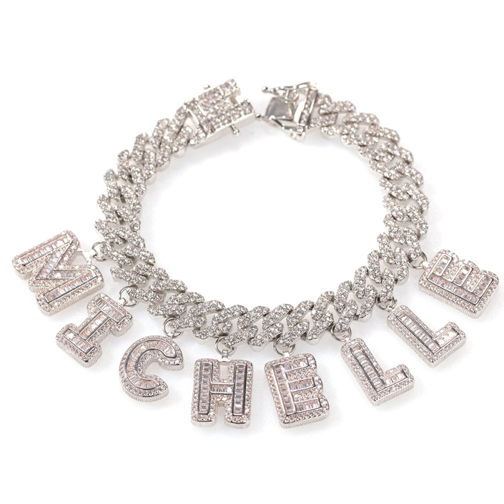 Custom Hip-Hop Bling Name Necklace – Iced Out Cuban Chain - enhanced image 5