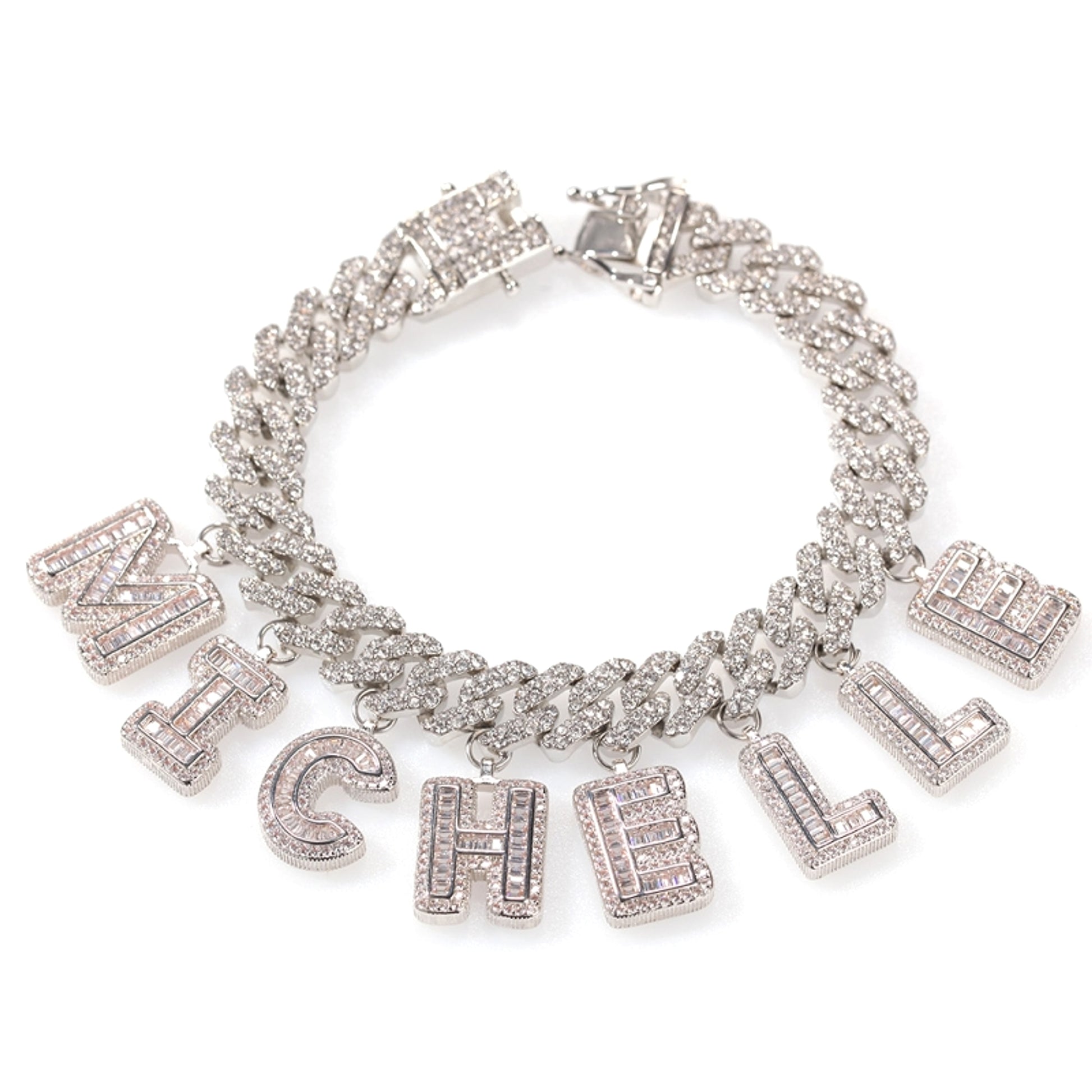 Custom Hip-Hop Bling Name Necklace – Iced Out Cuban Chain - enhanced image 5