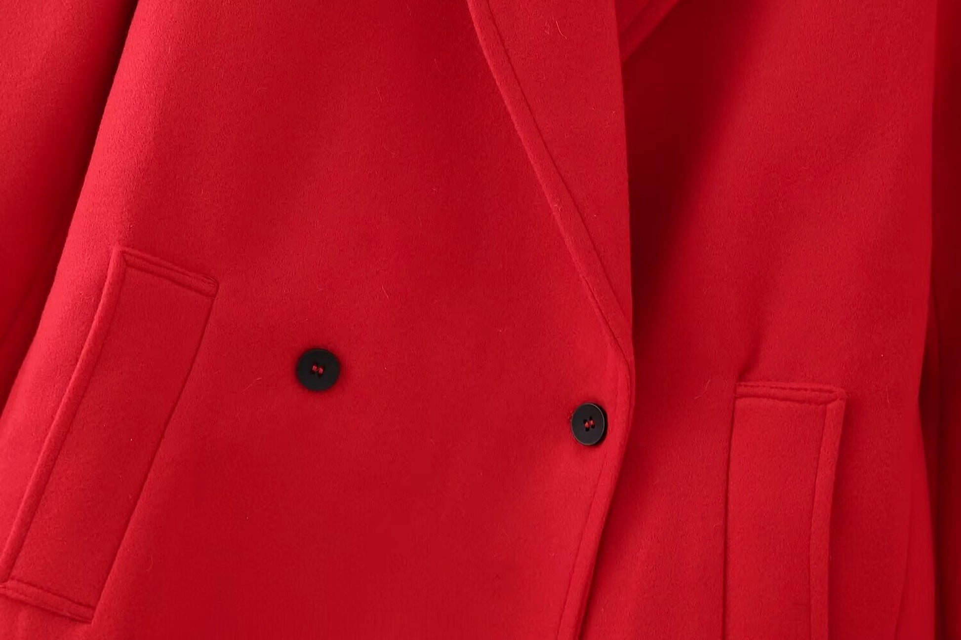 Double-Breasted Long Red Overcoat – Haute Edition 25 - enhanced image 5