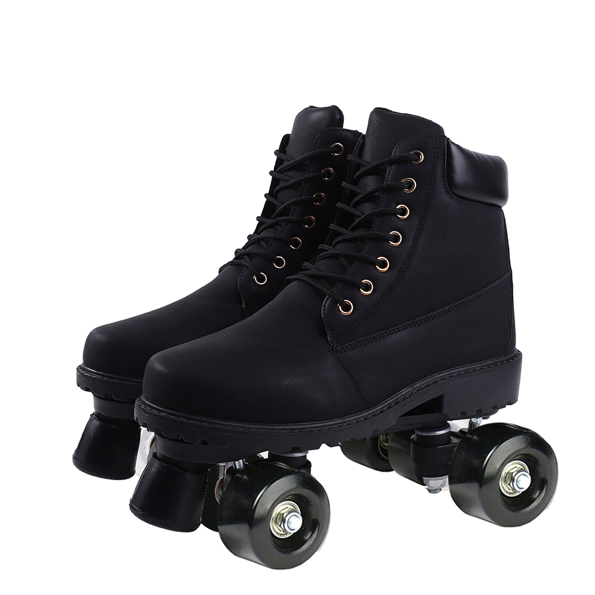 Double Row Skates Double Row Pulleys Four-roller Skates Roller Skating Flashing Wheels - enhanced image 5