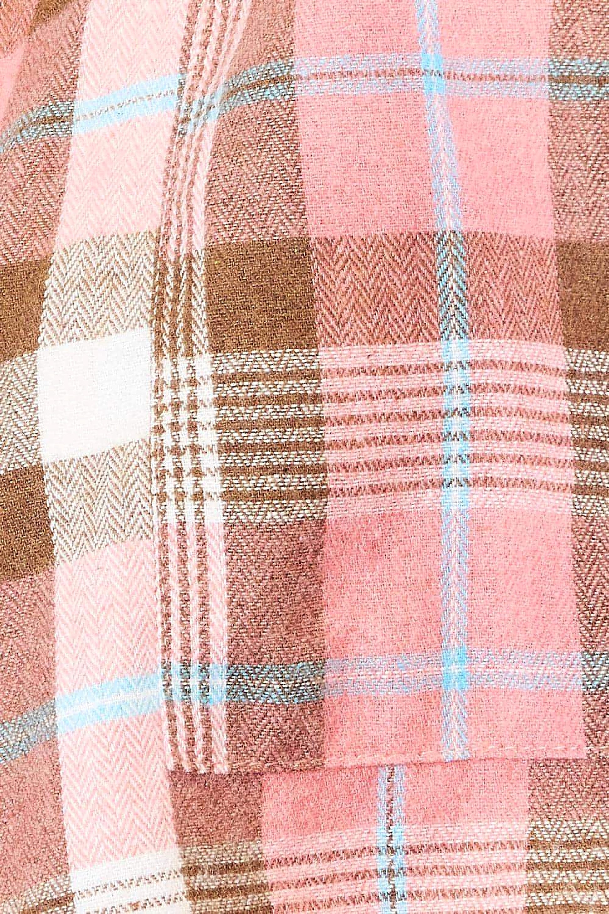 Double Take Plaid Collared Neck Long Sleeve Button-Up Shirt - enhanced image 5