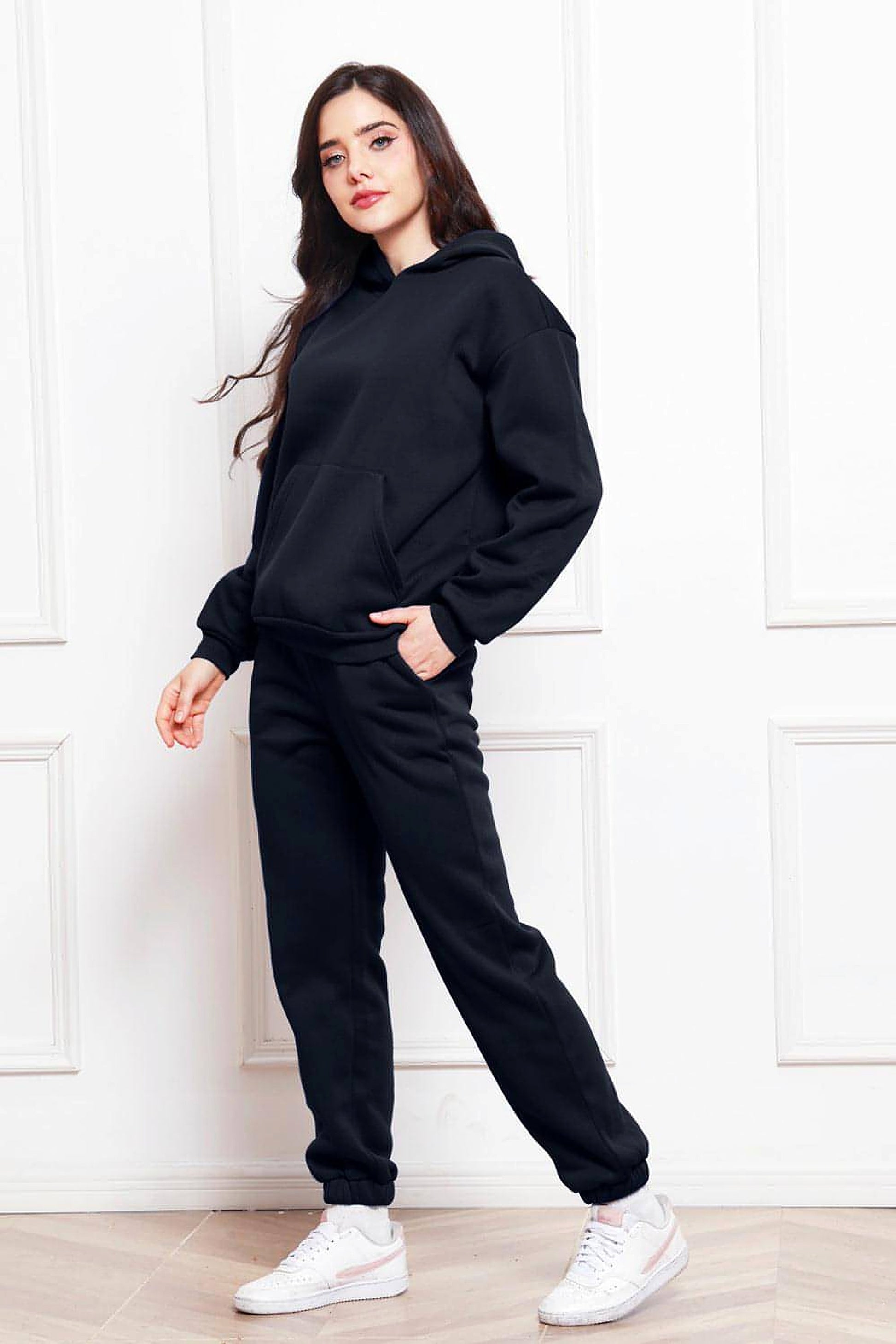 Drop Shoulder Long Sleeve Hoodie and Pants Set - enhanced image 5