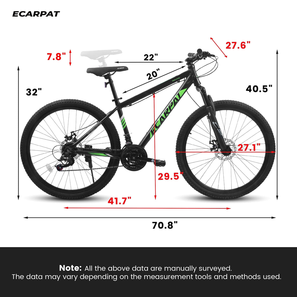 Ecarpat™ MTB - City-Cruizer – 27.5" 21-Speed Mountain Bike (ALUMINIUM Frame) - enhanced image 5