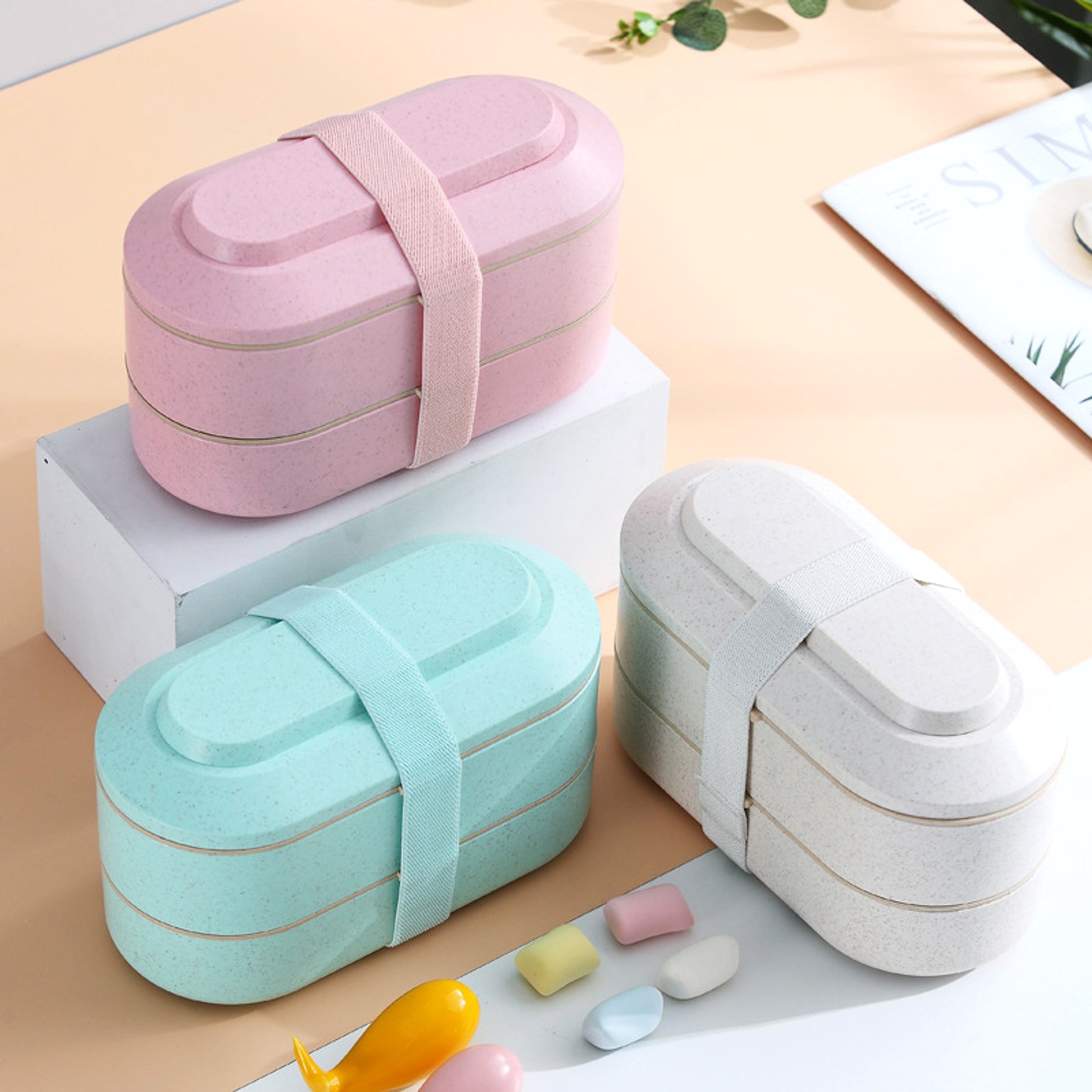 EcoBento™ – Japanese Wheat Straw Bento Box | Microwave Safe & Minimal Design - enhanced image 5