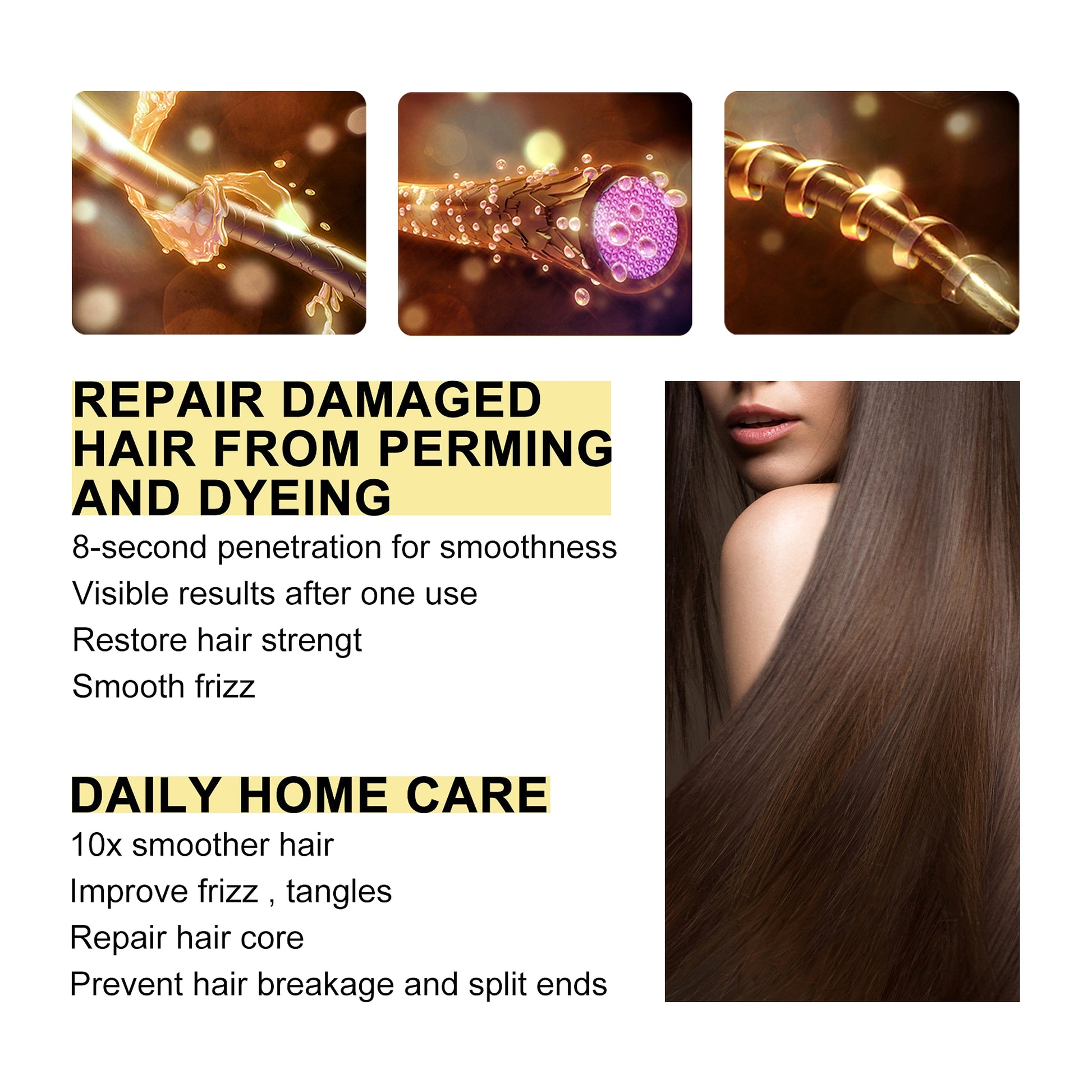 ELLHOE™ Keratin Hair Repair Cream – Restores Damaged & Dyed Hair - enhanced image 5