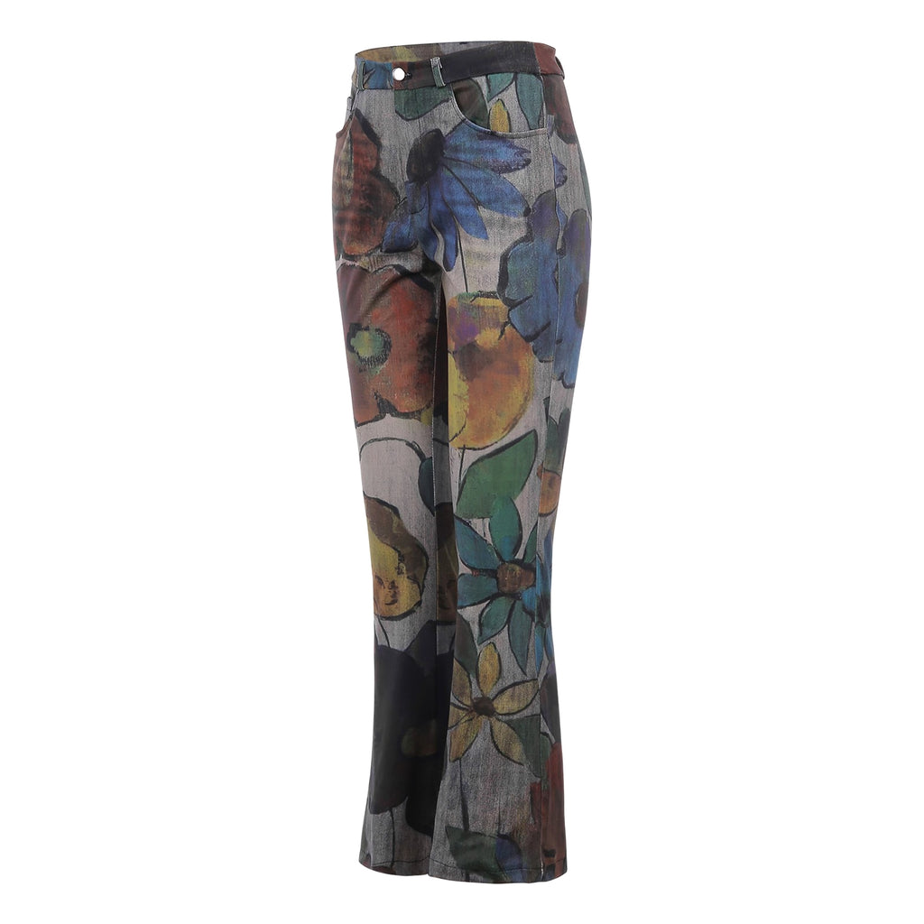 Women's Casual Pants Floral Thin Trousers - enhanced image 5