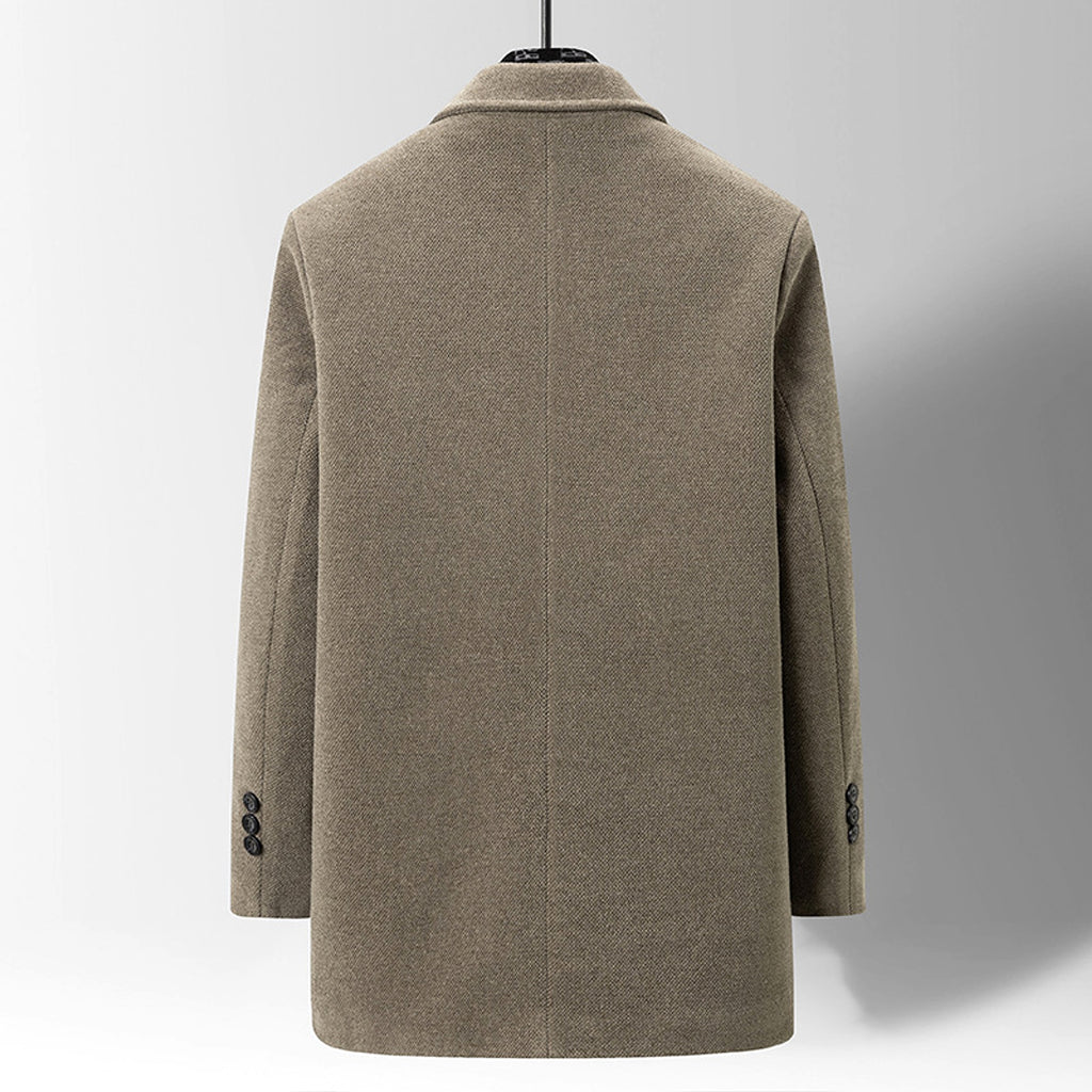 Fashion Men's Woolen Gold Mink Velvet Coat - enhanced image 5