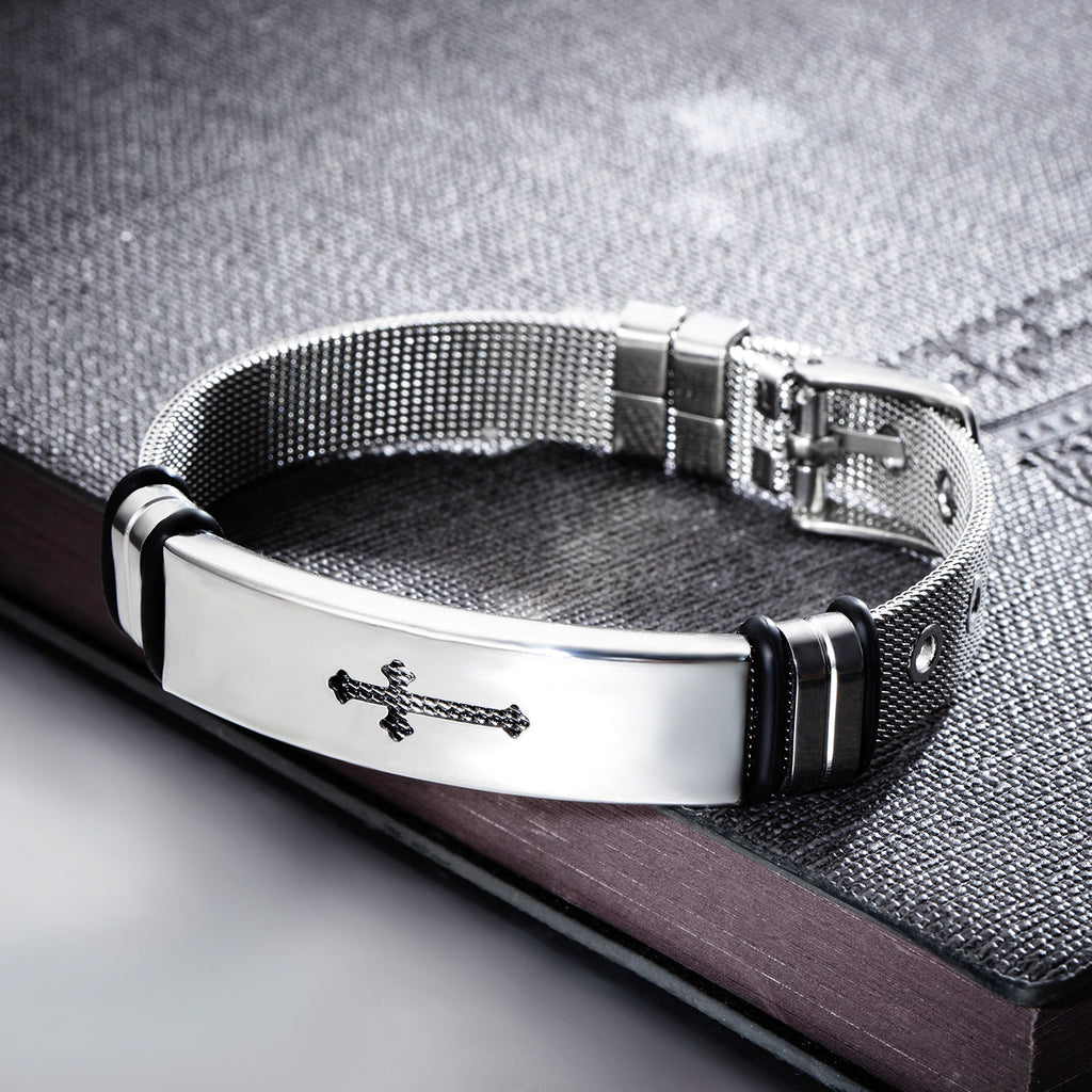 Fashion Personality Trendy Popular Single Male Adjustable Titanium Steel Bracelet - enhanced image 5
