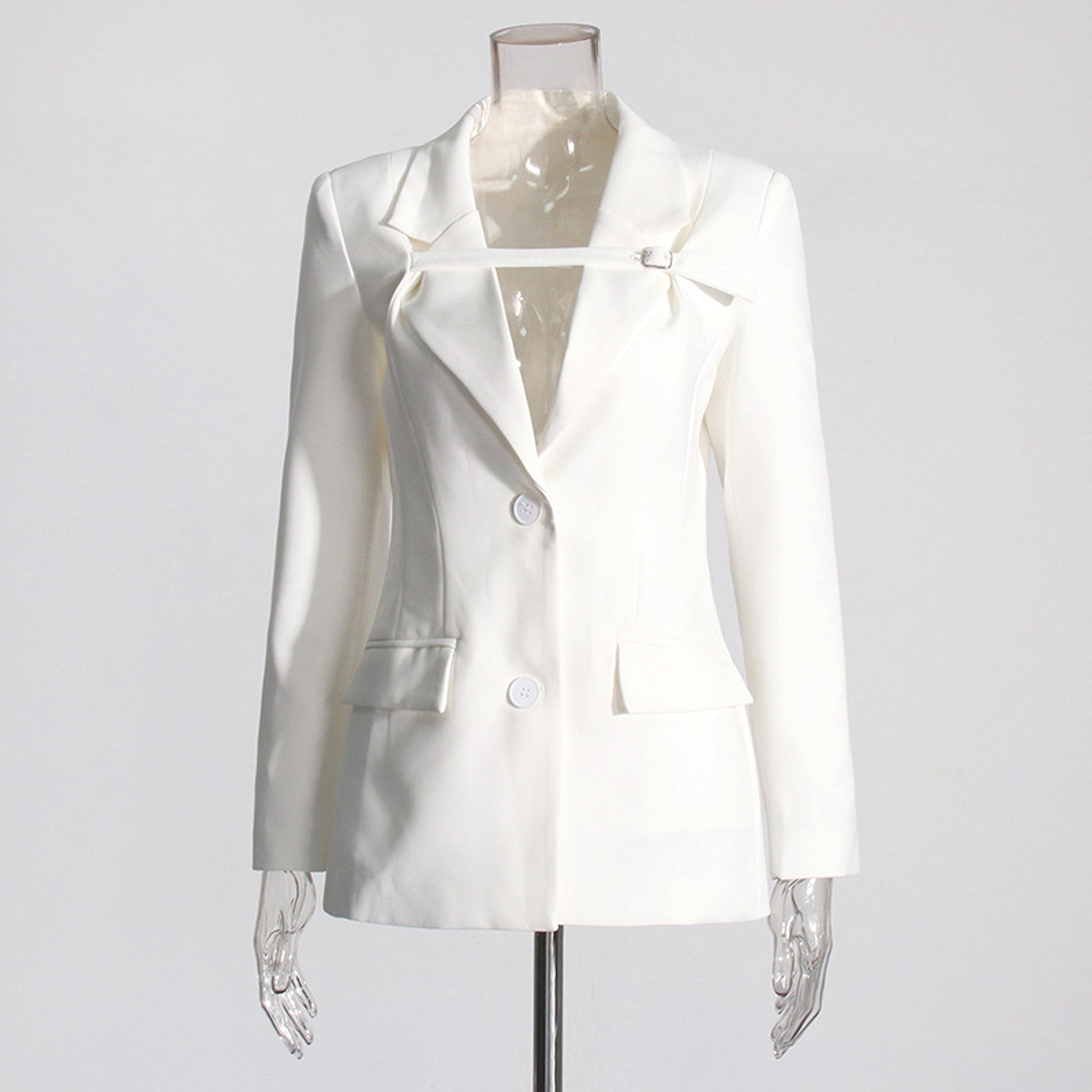 Fashion Slim Fit Patchwork Suit Jacket For Women - enhanced image 5