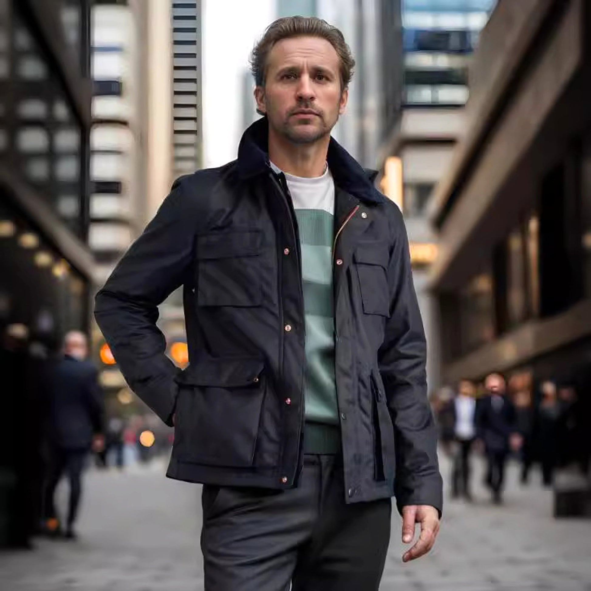Fashion Solid Color Zipper Jacket Jacket Men - enhanced image 5