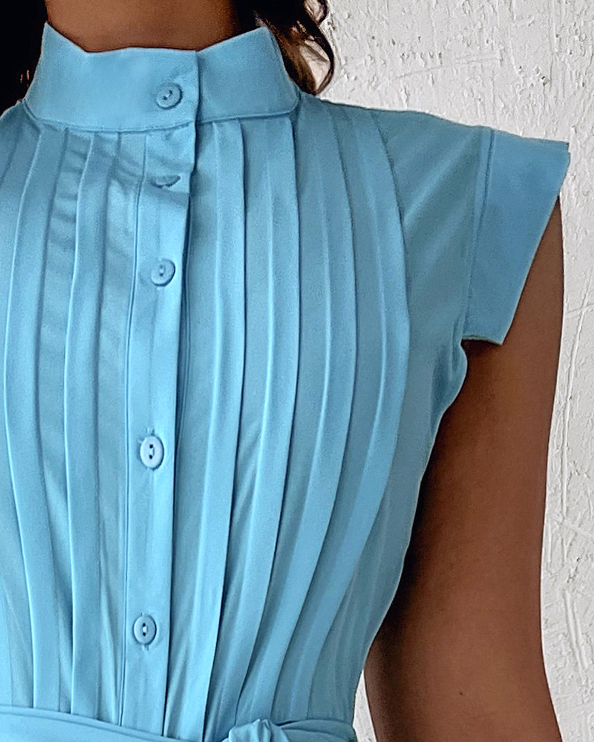 A.1 Fashion Women's Wear Blue Loose-fitting Jumpsuit - enhanced image 5
