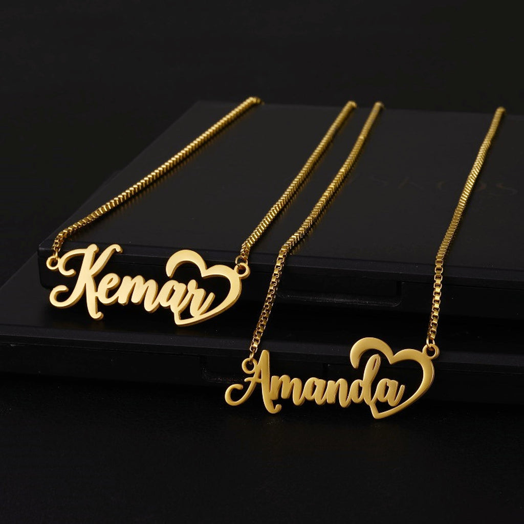 Fashionable Stainless Steel Simple English Name Clavicle Private Necklace - enhanced image 5