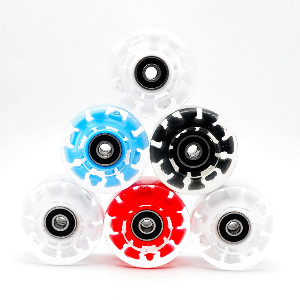 Flashing Wheels Four-wheel Roller Skates Accessories Skateboard Rollers - enhanced image 5