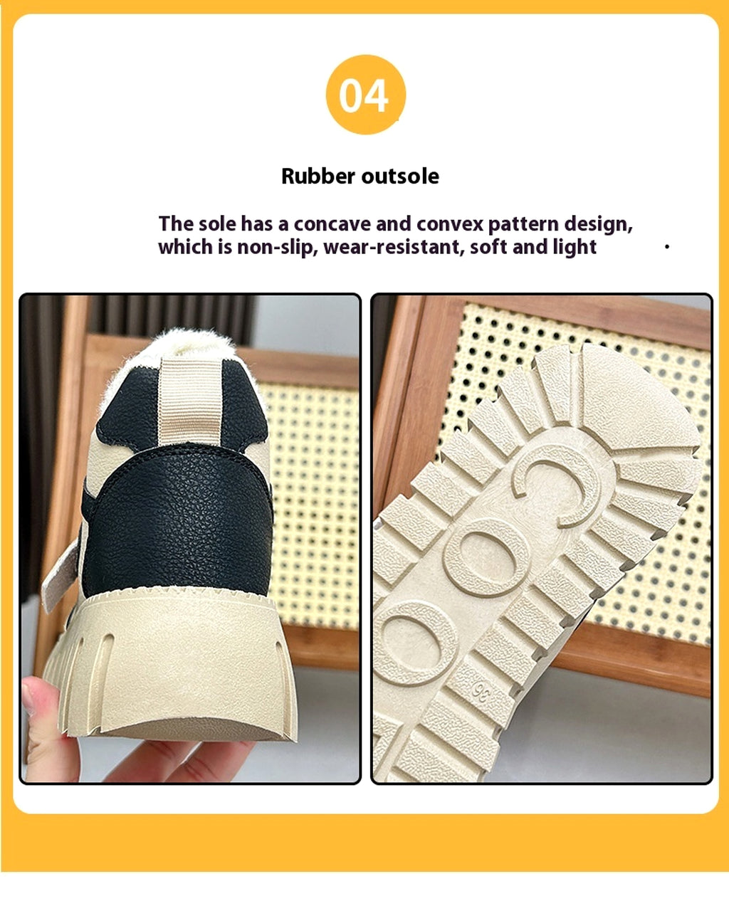 Fleece-lined Warm White Shoes For Women High-top Board Shoe - enhanced image 5