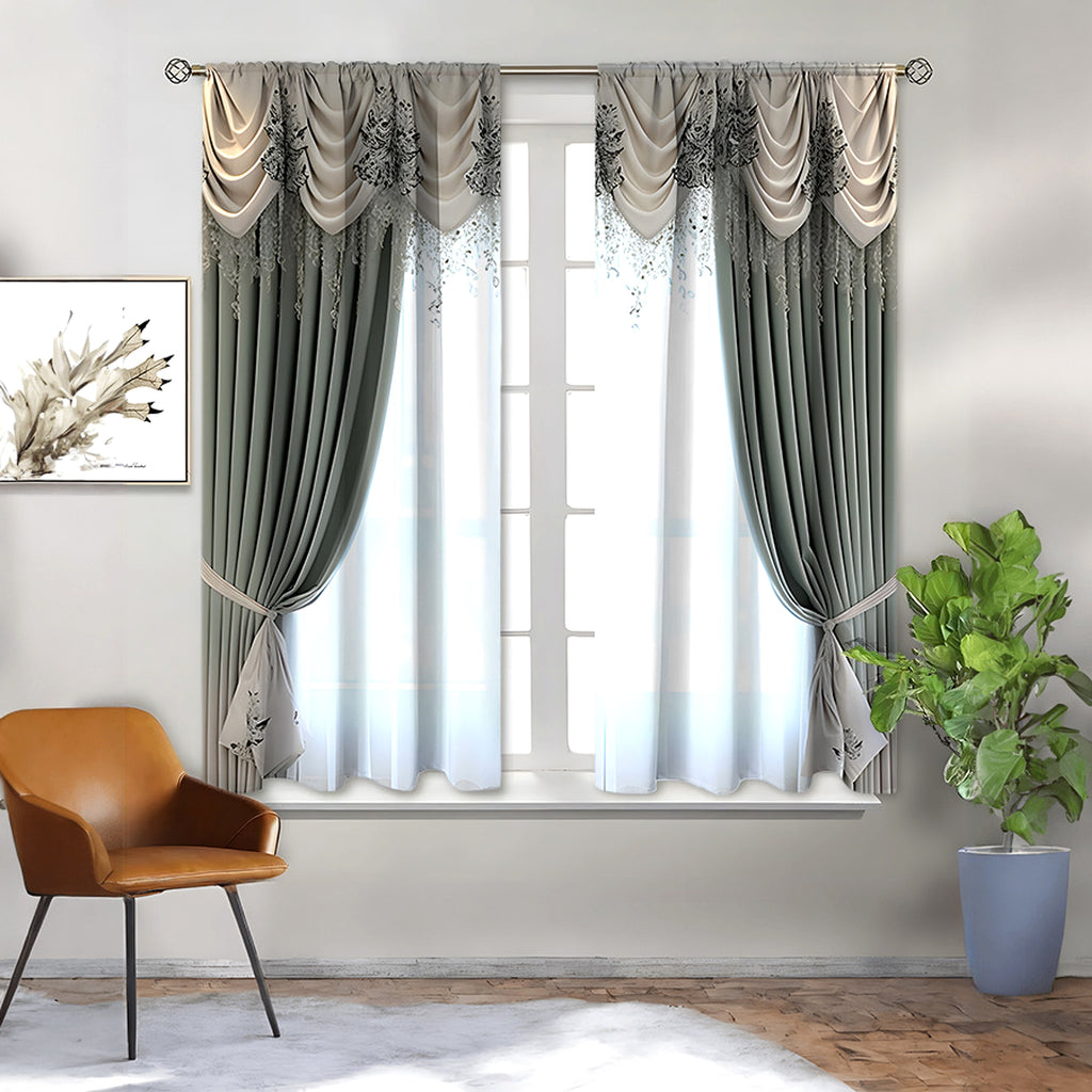 Floréalis™ – European Floral Embroidered Curtain Panel - enhanced image 5