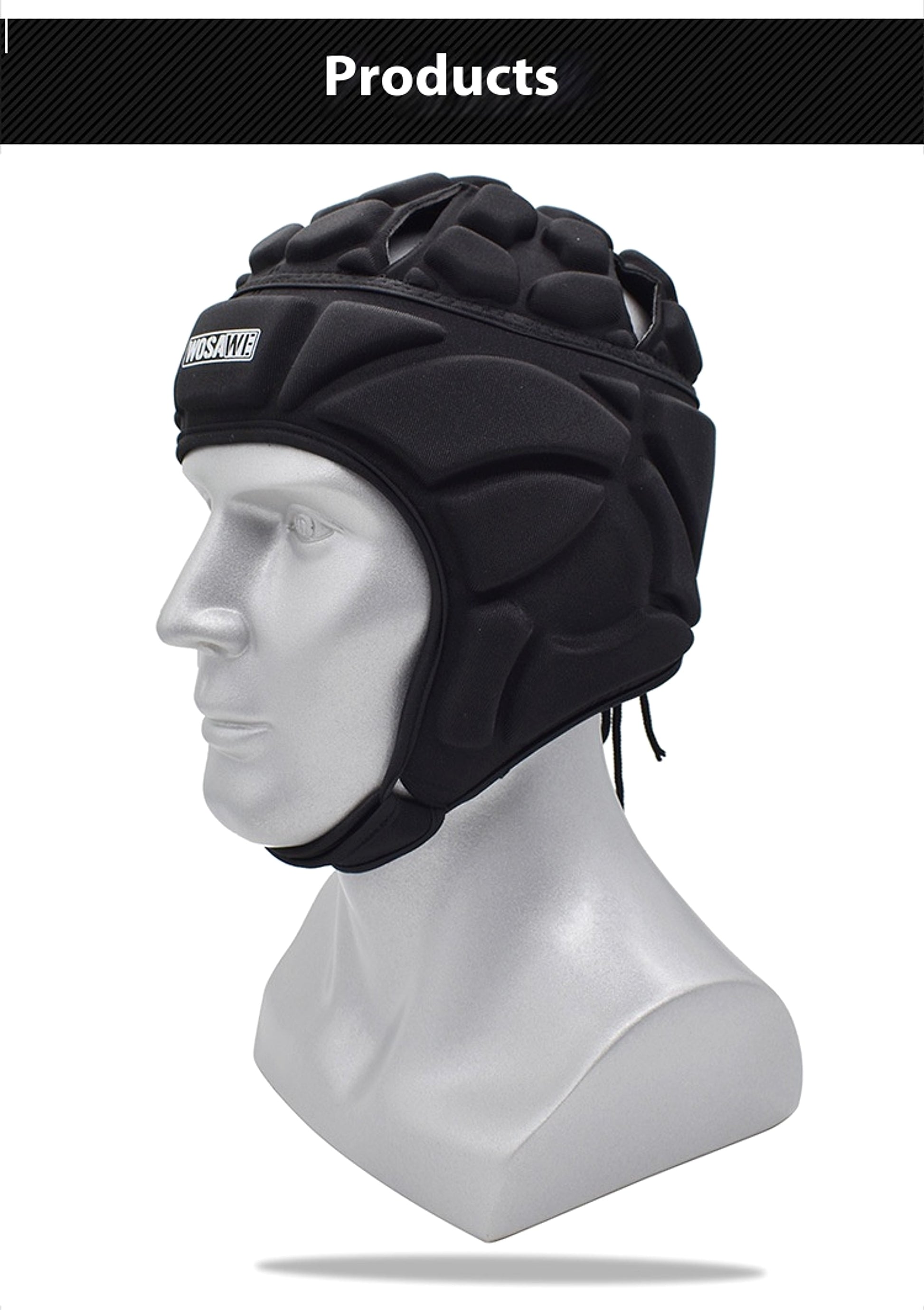 Football Goalkeeper Goalkeeper Rugby Roller Skating Snowboard Head Riding Helmet Cap - enhanced image 5