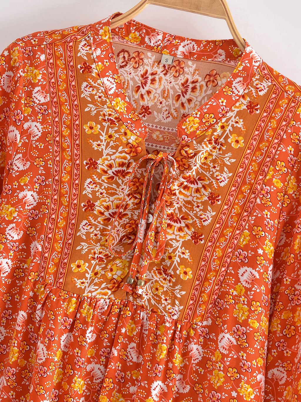 French Vintage Lot Print Long Sleeve Shirt - enhanced image 5