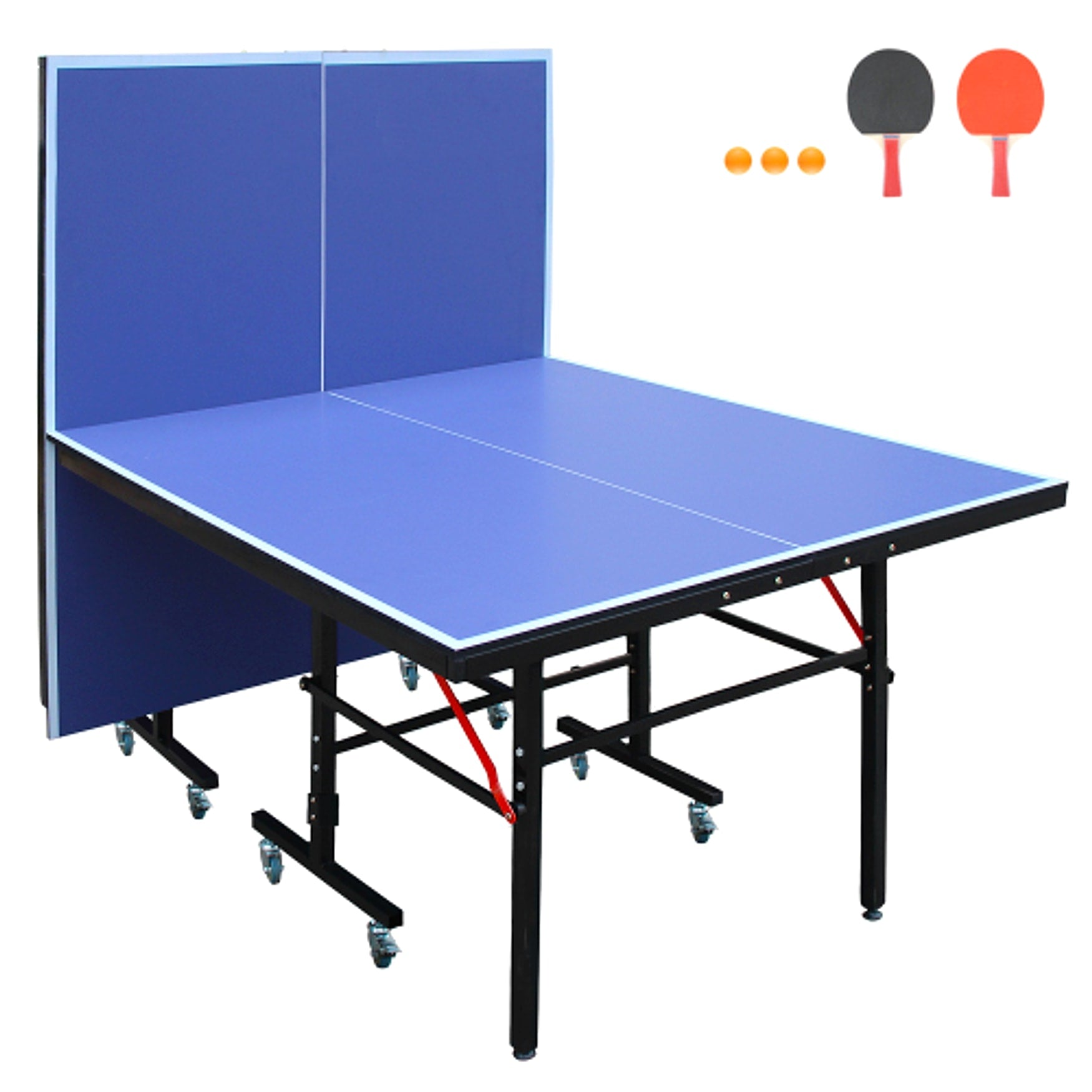 GameMaster™ – 8ft Mid-Size Foldable Ping Pong Table Set w/ Net, 2 Paddles & Balls (US Warehouse) - enhanced image 5