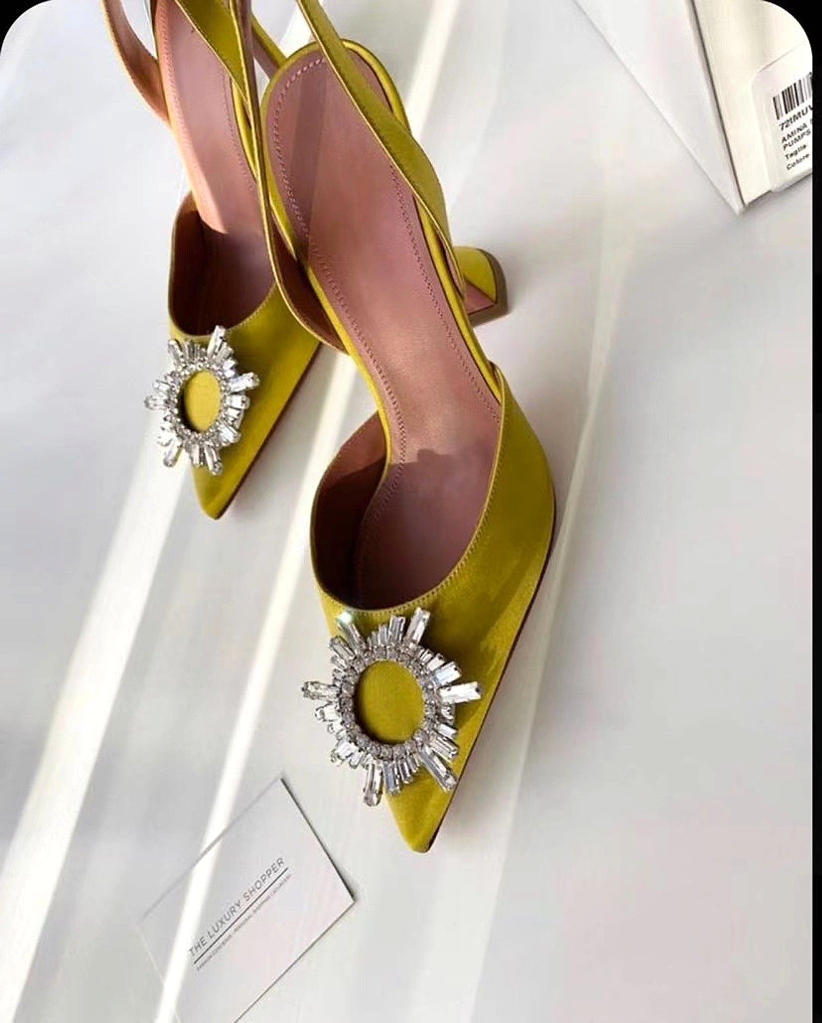 Glittering Rhinestone Satin Wine Glass Heel Shoes Baotou Slippers - enhanced image 5