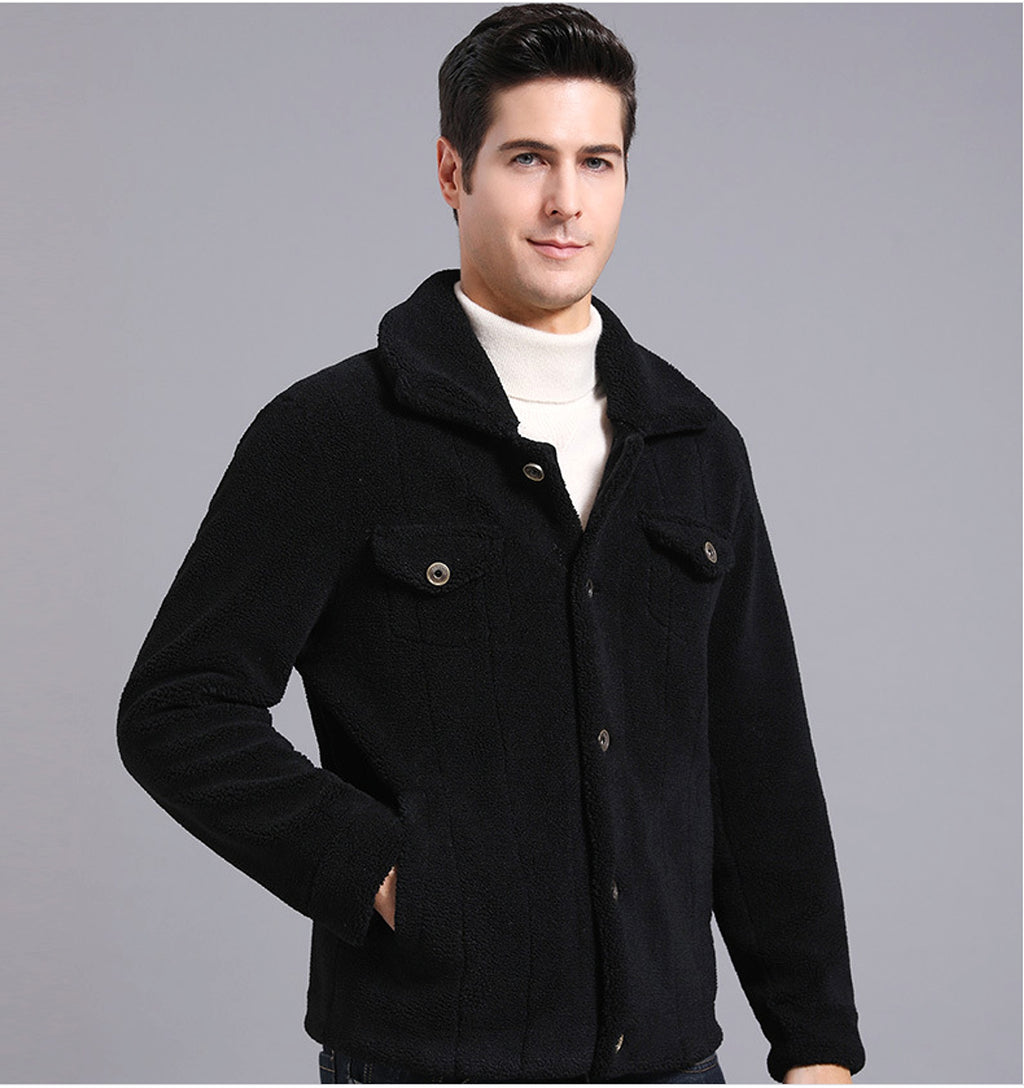 Grain Fleece Men Jacket Autumn And Winter New Style - enhanced image 5