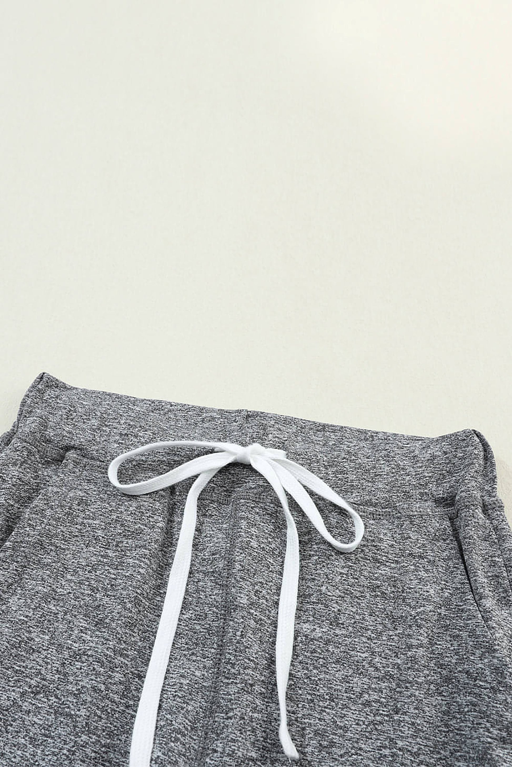 Gray Drawstring Waist Pocketed Joggers - enhanced image 5