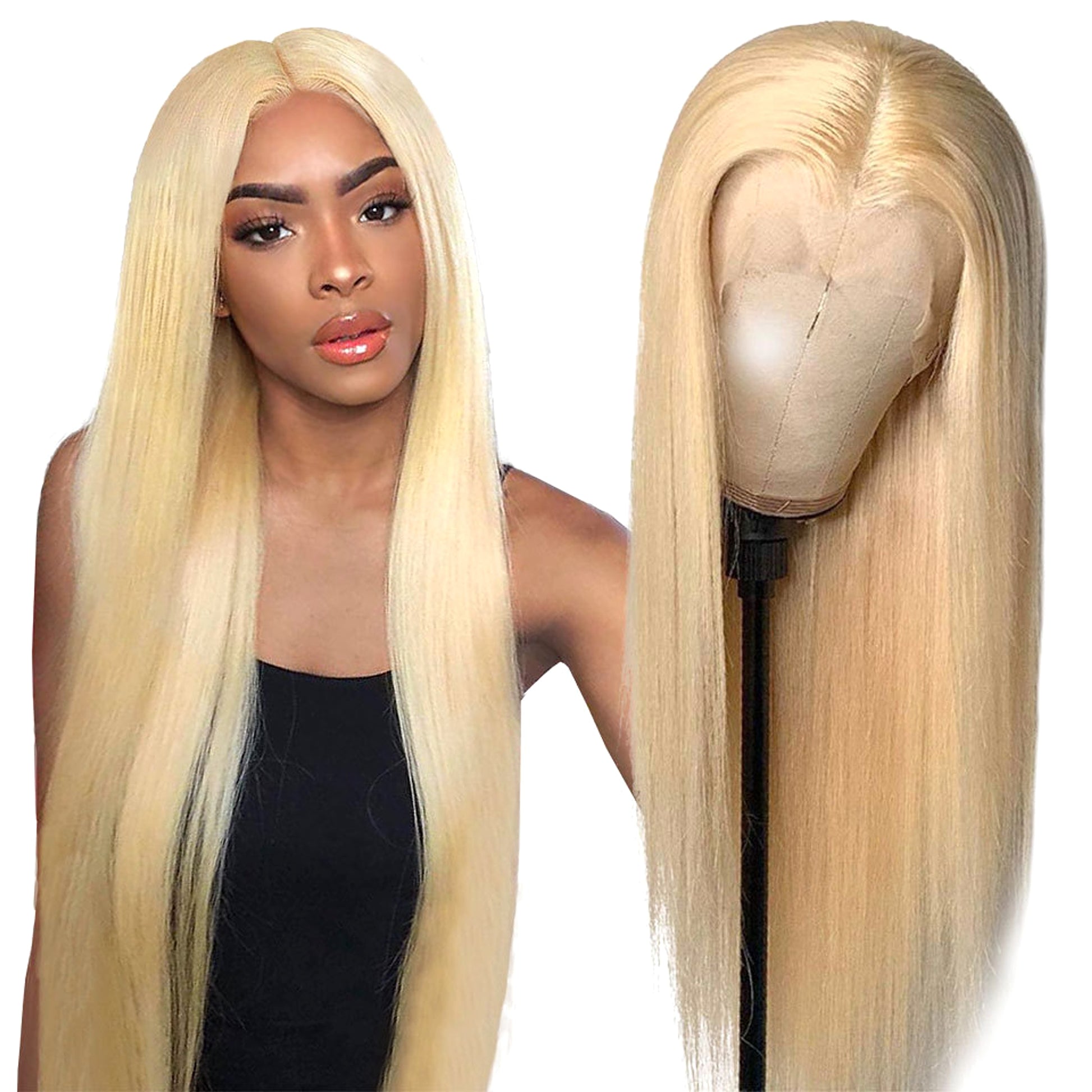 VelvetGlow Headband Wig Blonde - enhanced image 5