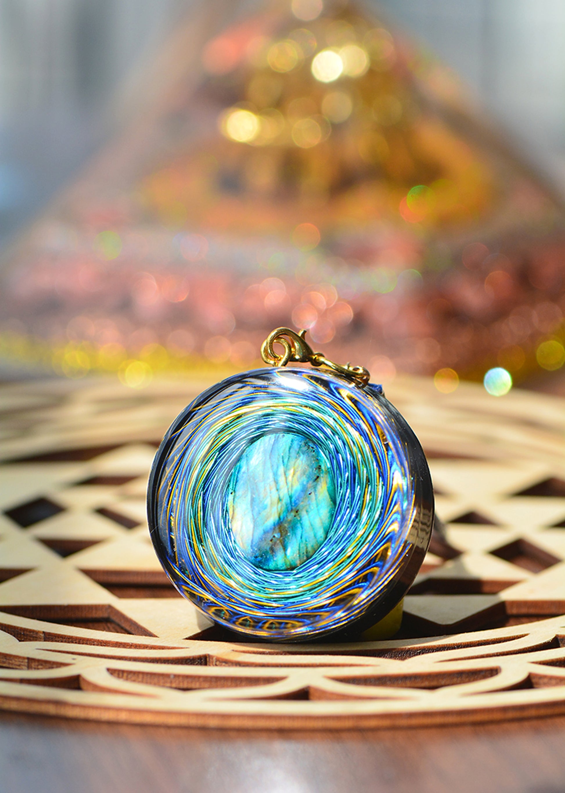 High Frequency Natural Crystal Pendant Votive Necklace - enhanced image 5