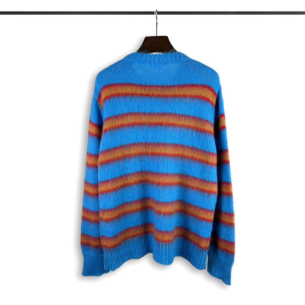 High Street American Style Trend Loose Striped Sweater Men - enhanced image 5