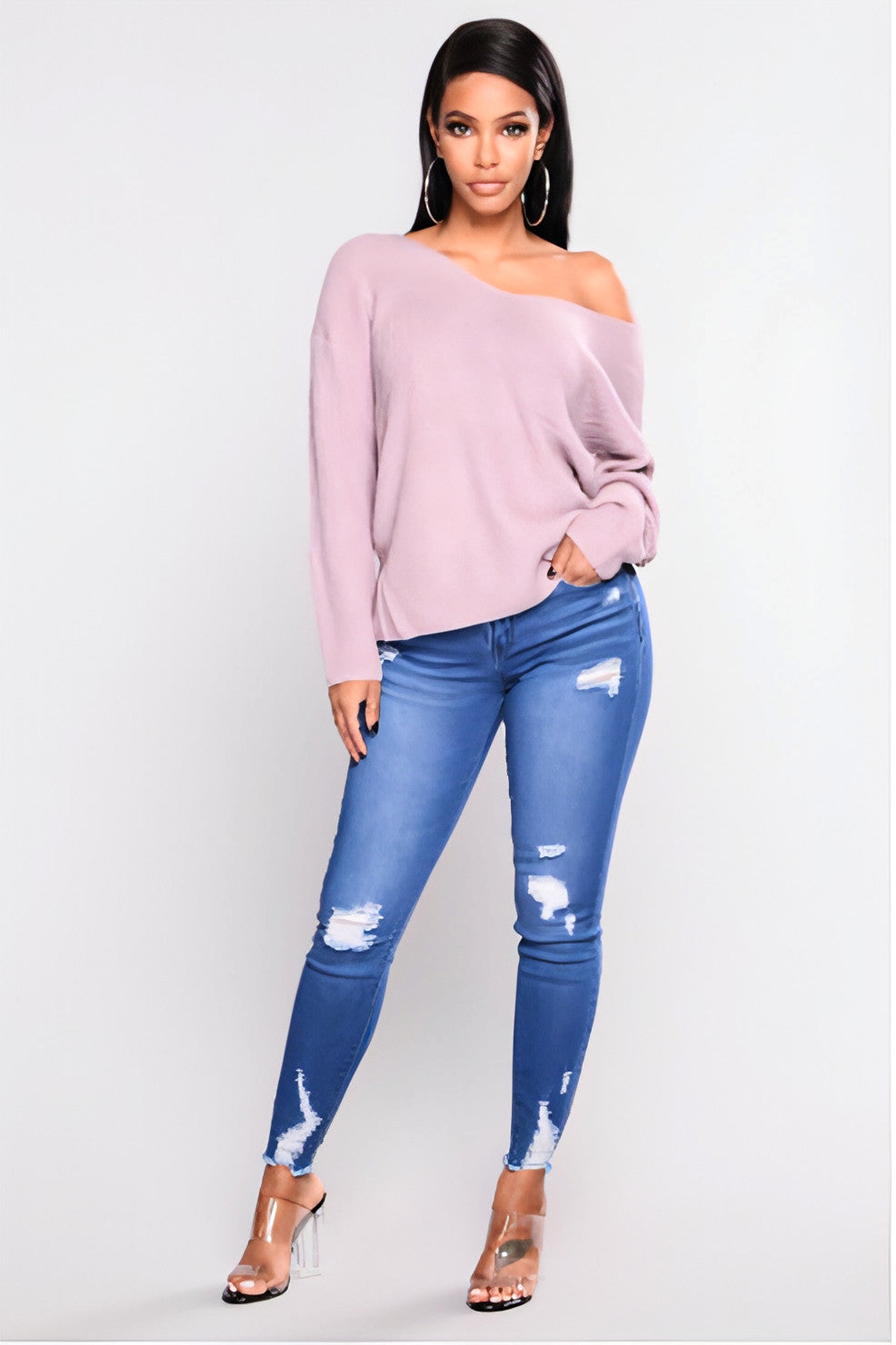 High waist stretch slim pencil feet pants - enhanced image 5