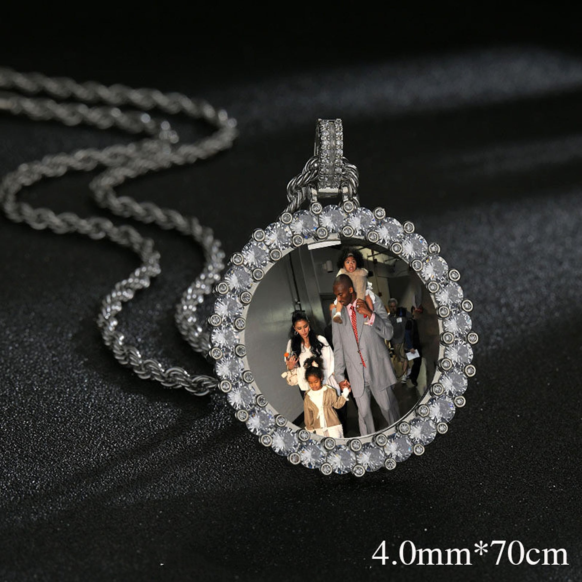 Custom Hip Hop Diamond Photo Pendant – Keep Your Memories Close! - enhanced image 5
