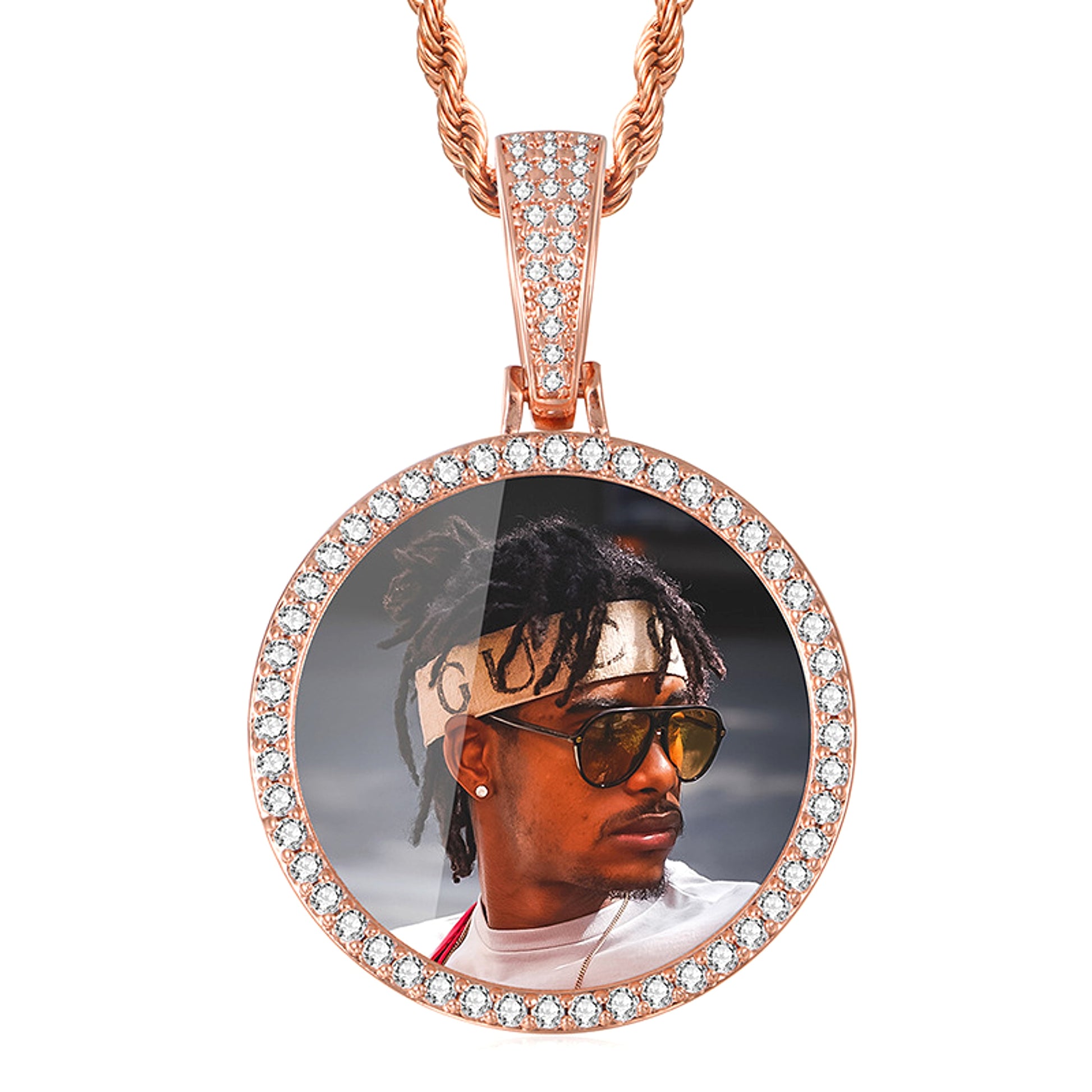 Hip Hop Personalized Pendant Photo Necklace - enhanced image 5