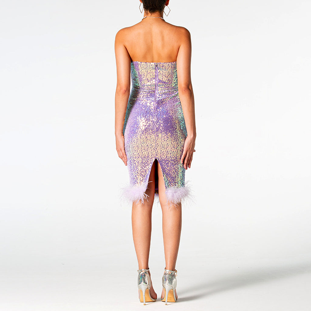 Hip-wrapped Fashion Tube Top Dress Women - enhanced image 5