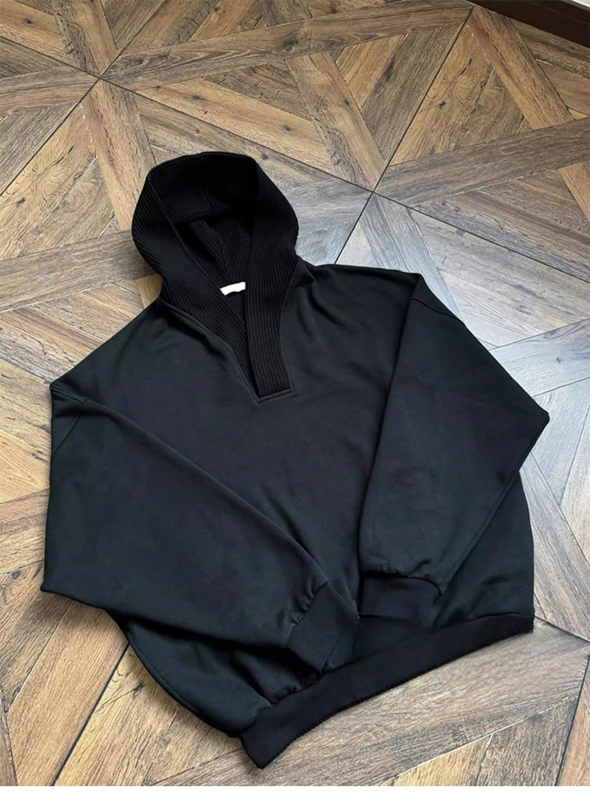 Hooded Sweater Men's Patchwork Coat - enhanced image 5