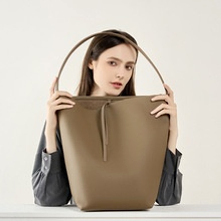 Ideluxe™ – Minimalist Large Capacity Leather Bucket Bag - enhanced image 5