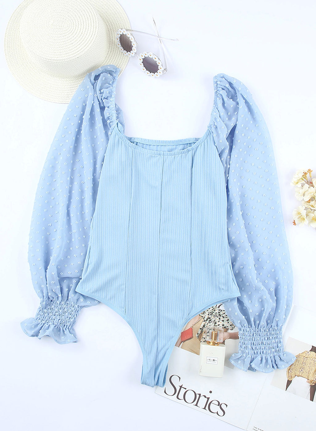 Jacquard Long-sleeved Jumpsuit Pure Color Tight - enhanced image 5