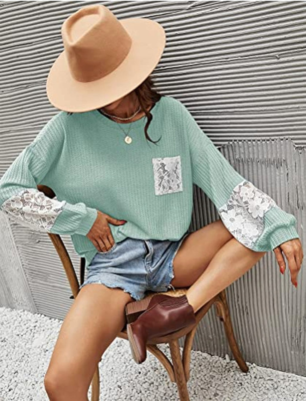 Lace Casual Women's Loose Patchwork Easy Matching Knitwear Women Sweater - enhanced image 5