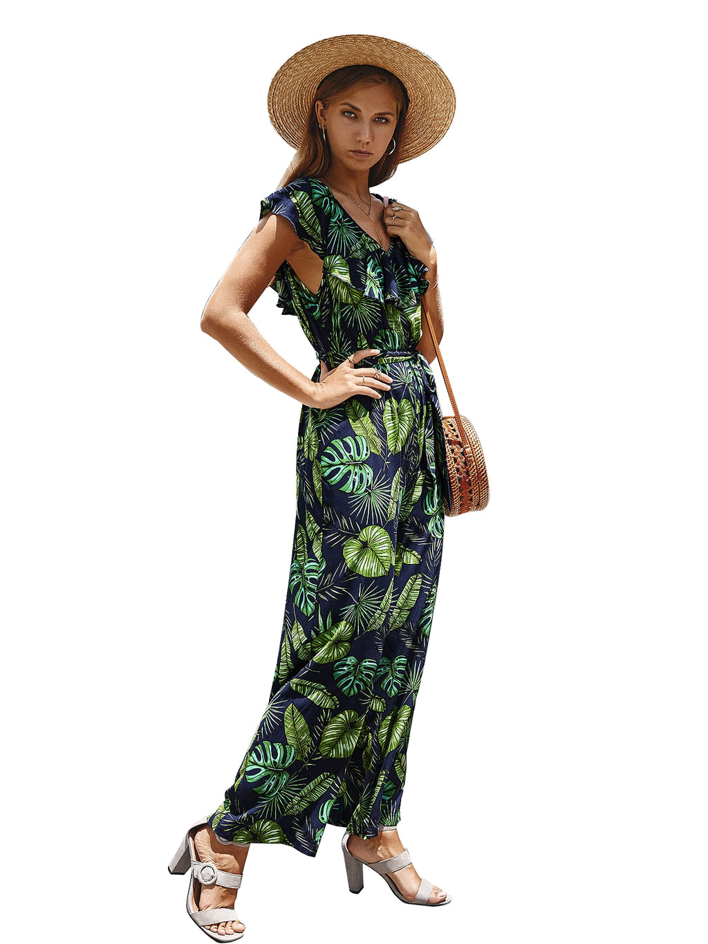 Ladies' belted jumpsuit - enhanced image 5