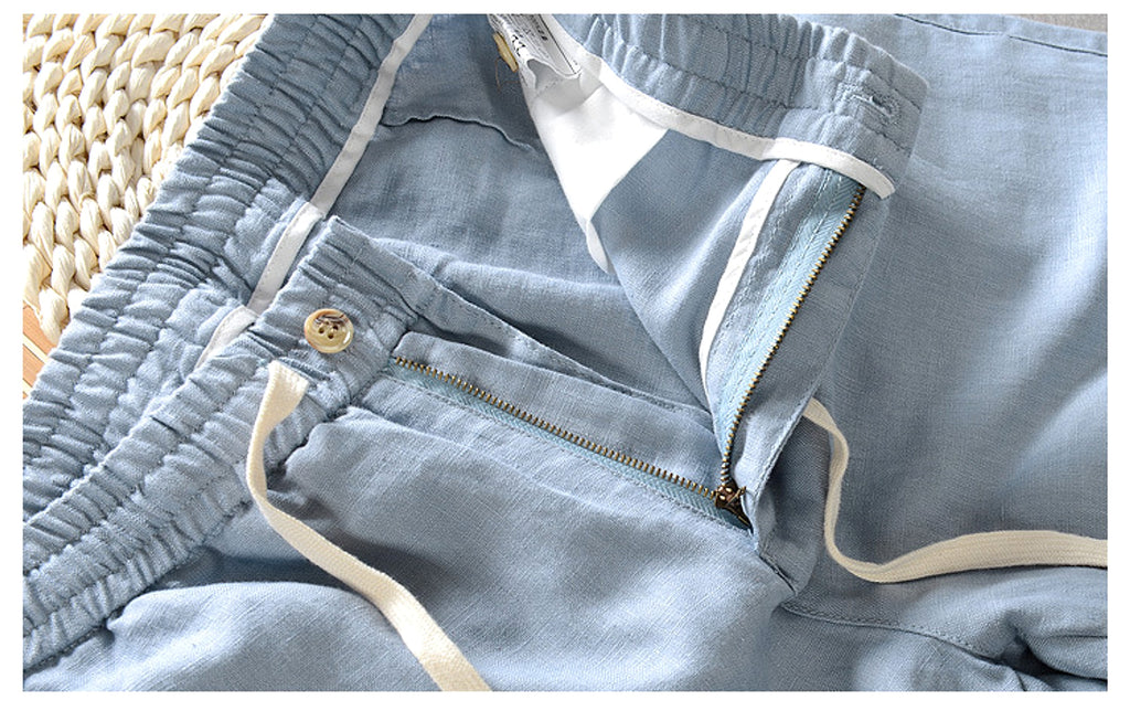 Linen Men's Casual Pants Youth Loose Thin - enhanced image 5