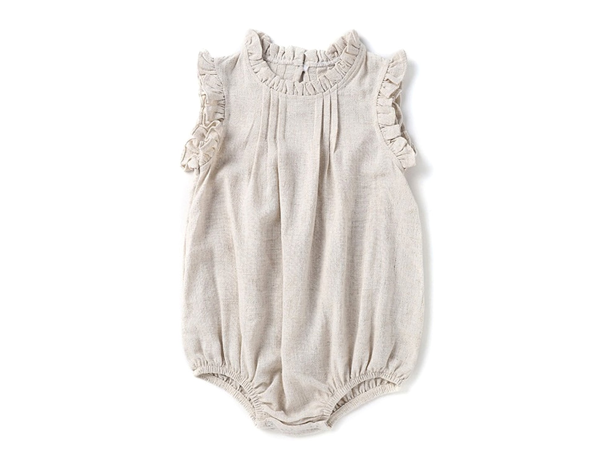 LinoNest™ – Linen Baby Romper with Soft Straps - enhanced image 5