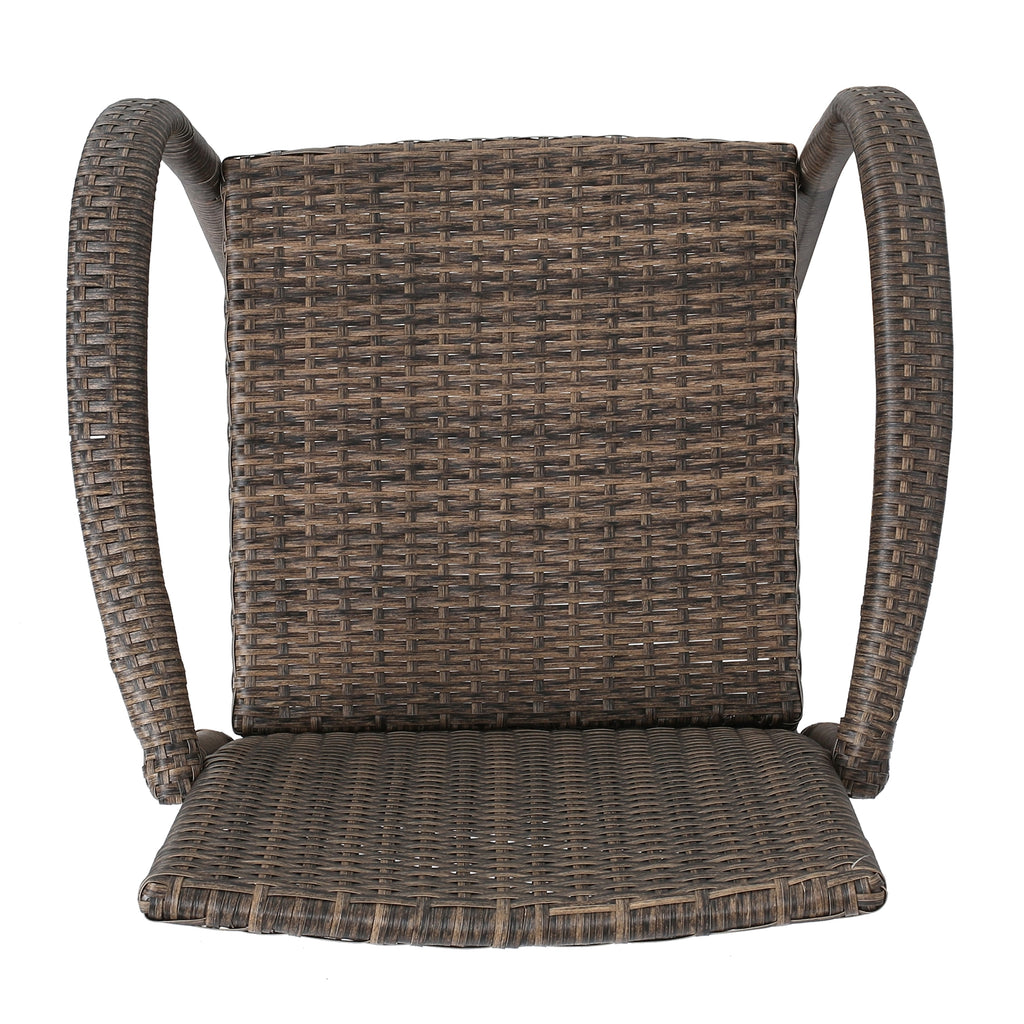 LuneluX_Home – Modern Outdoor Rattan Bar Stool (Brown) - enhanced image 5