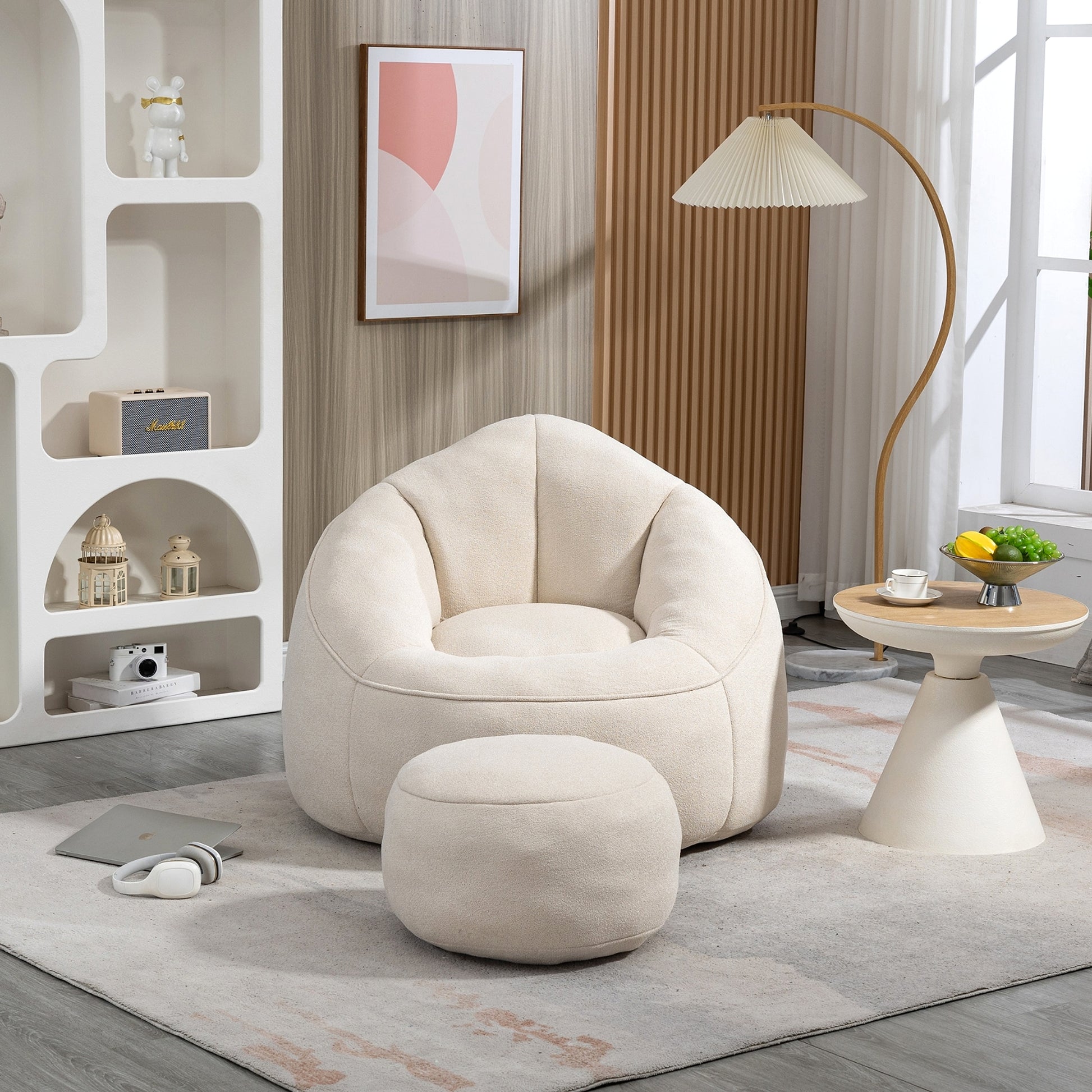 LuneluX_Home – CloudSoft Bean Bag Chair with Footrest - enhanced image 5