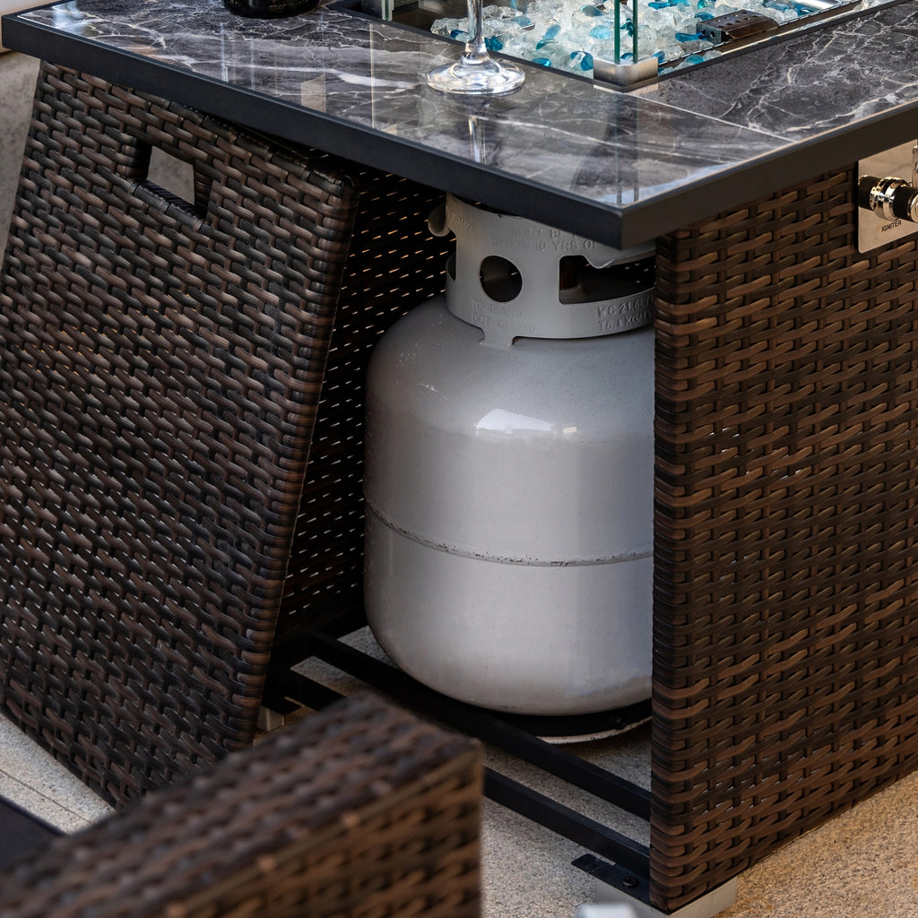 LuneluX_Home – Outdoor Propane Fire Table (44", Espresso) - enhanced image 5