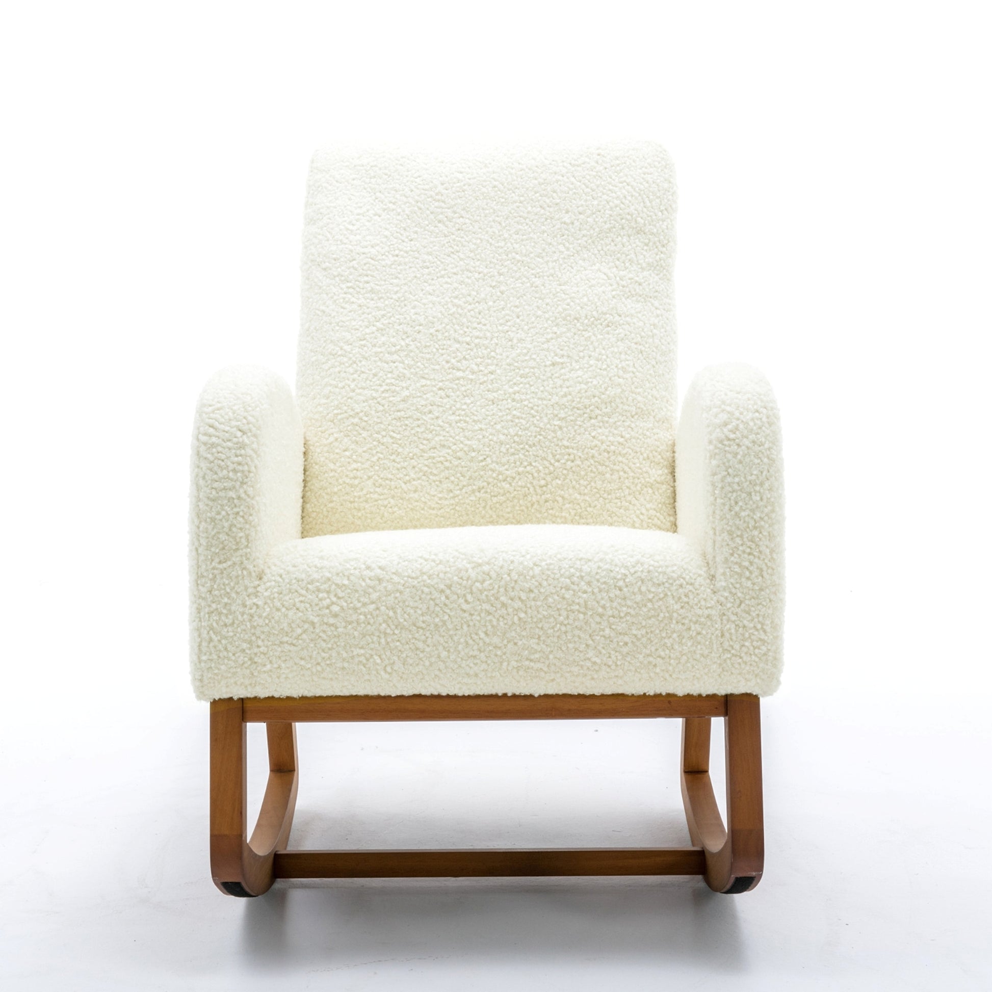LuneluX_Home – "White Teddy" Rocking Lounge Chair - enhanced image 5