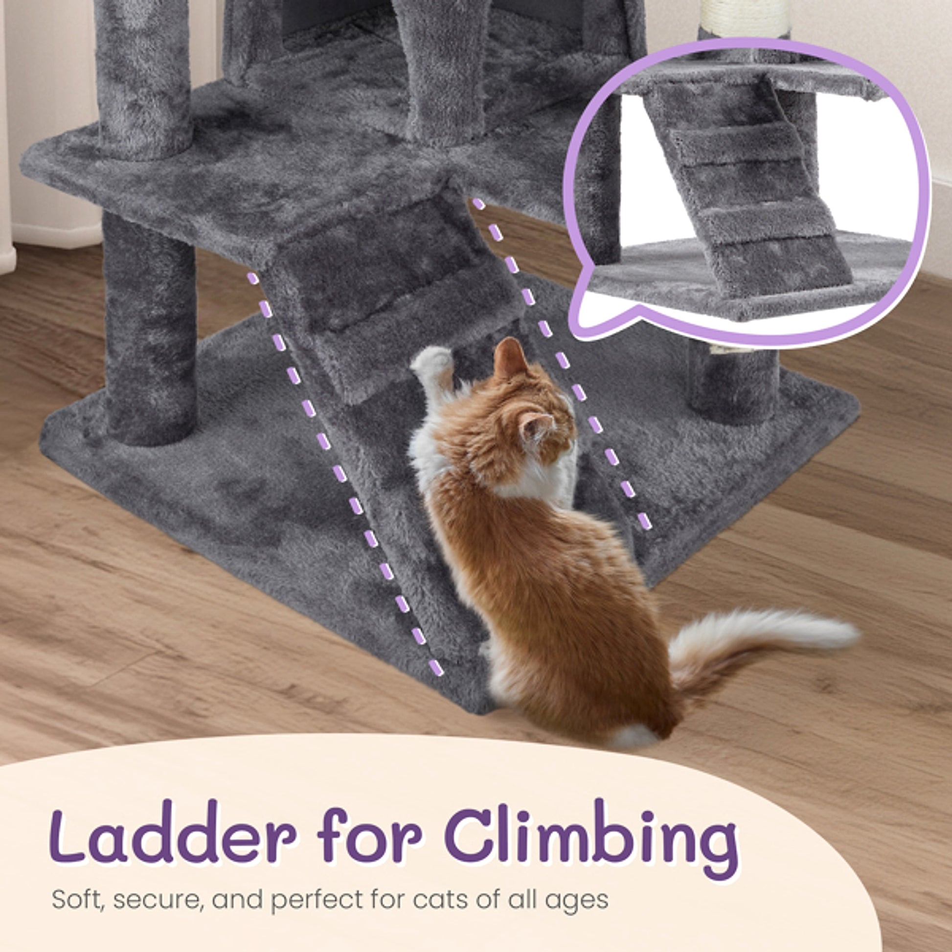 LuneluX – Vertical Retreat 53″ Cat Lounge - enhanced image 5
