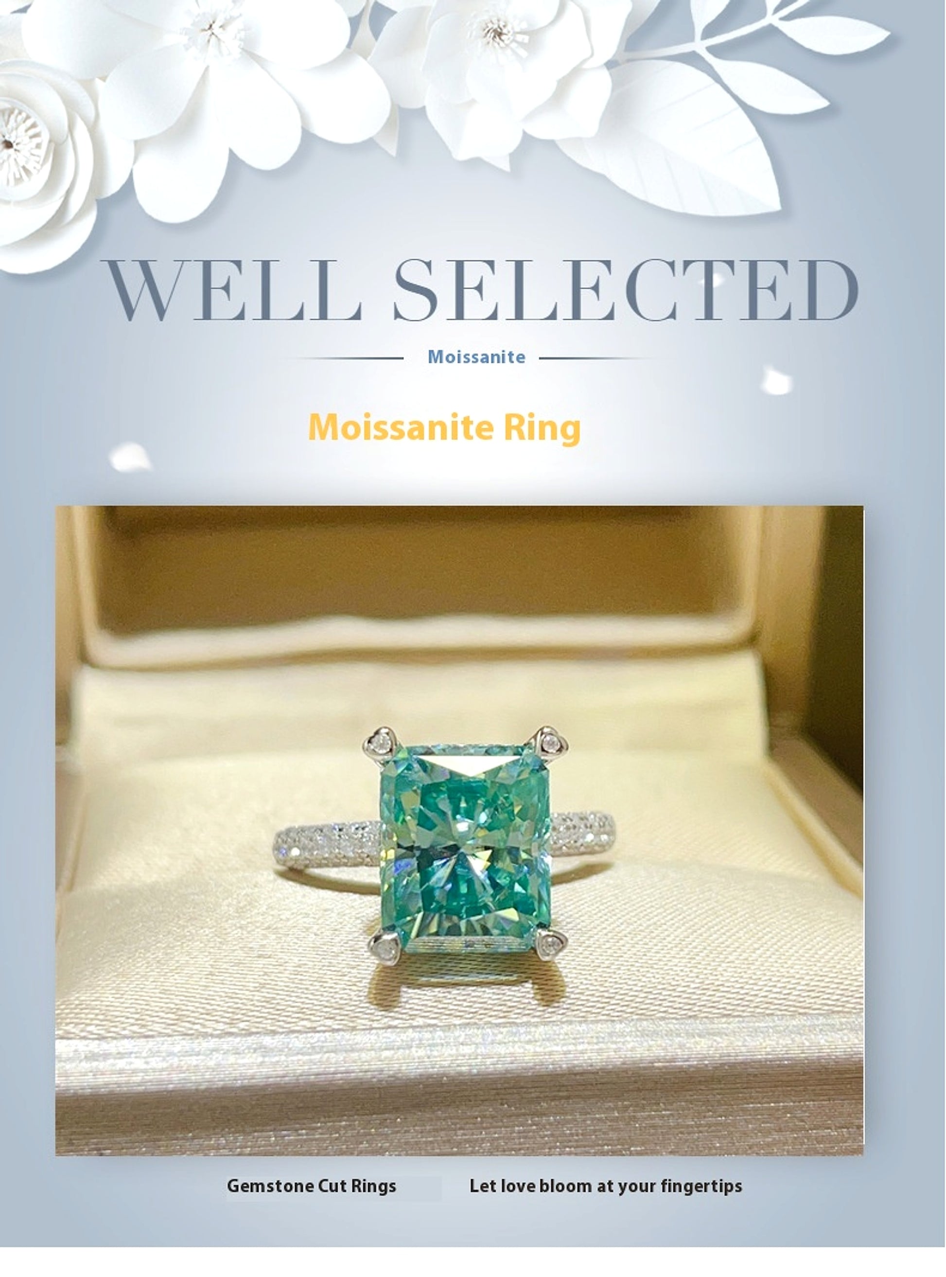 LuxeJewels™ – ParaGreen Royal – 5K Moissanite Signature Ring - enhanced image 5