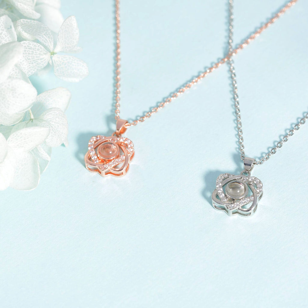 Men's And Women's Fashion Simple Heart-shaped Projection Necklace - enhanced image 5