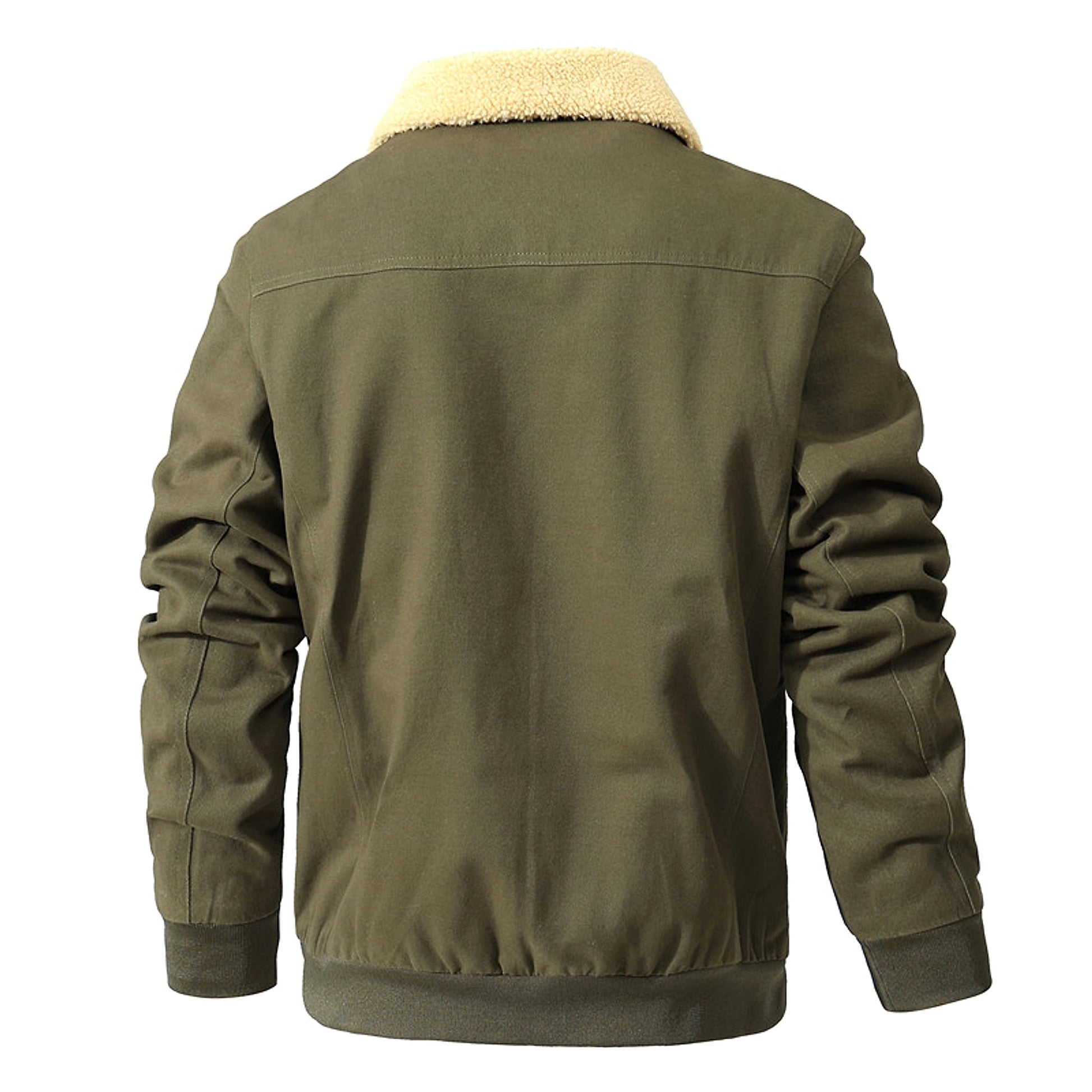 Men's Fashion Casual Fleece-lined Washed Coat - enhanced image 5